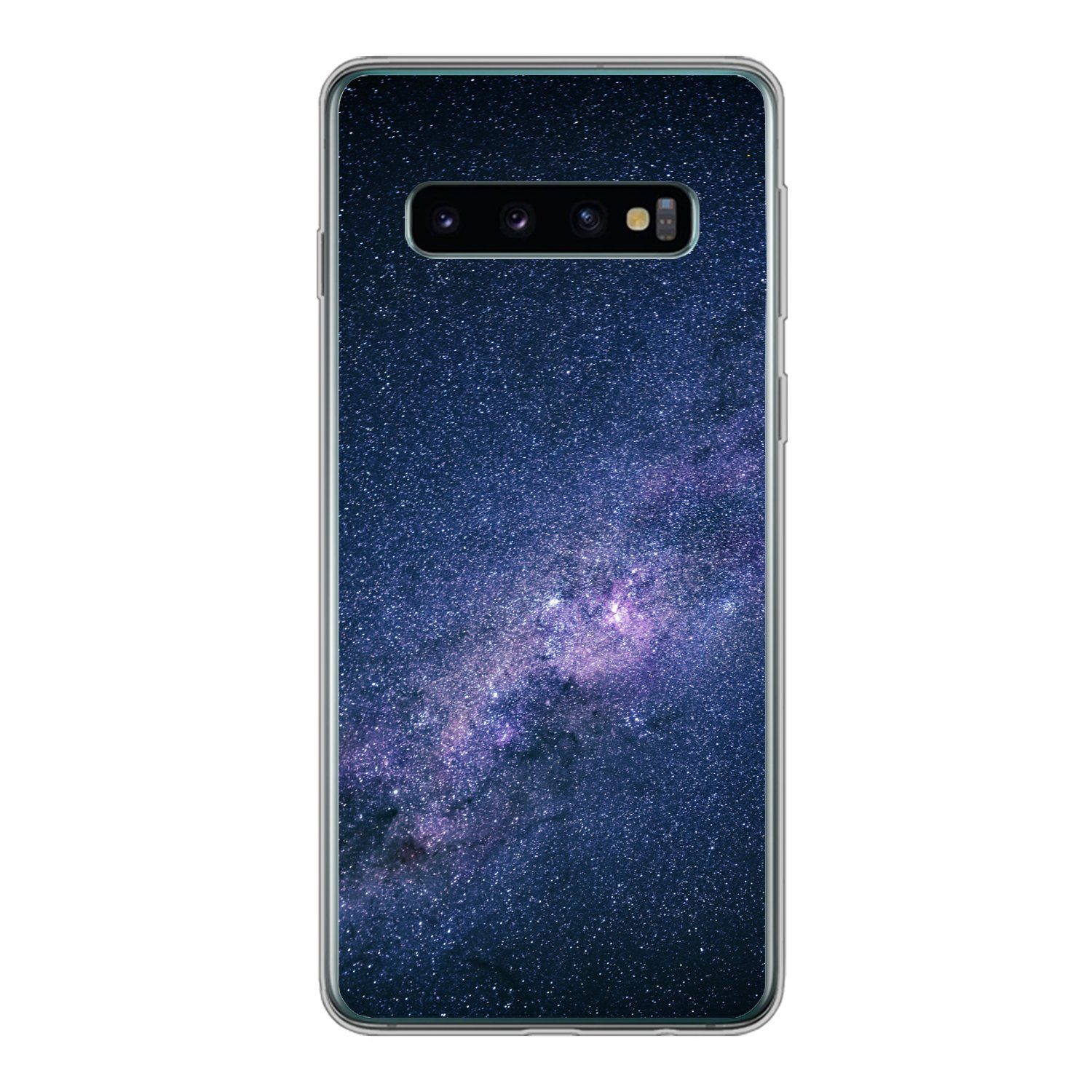 MuchoWow Handyhülle für Samsung Galaxy S10 Galaxie - Sterne - Weltraum - Jungen - Mädchen, Phone Case, Silikon, Schutzhülle Dünn