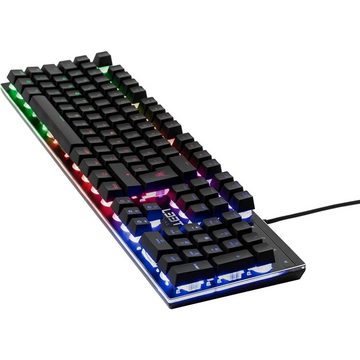 L33T OSEBERG Gaming Tastatur mit RGB Beleuchtung Gaming-Tastatur (Gaming Tastatur mit LED Beleuchtung)