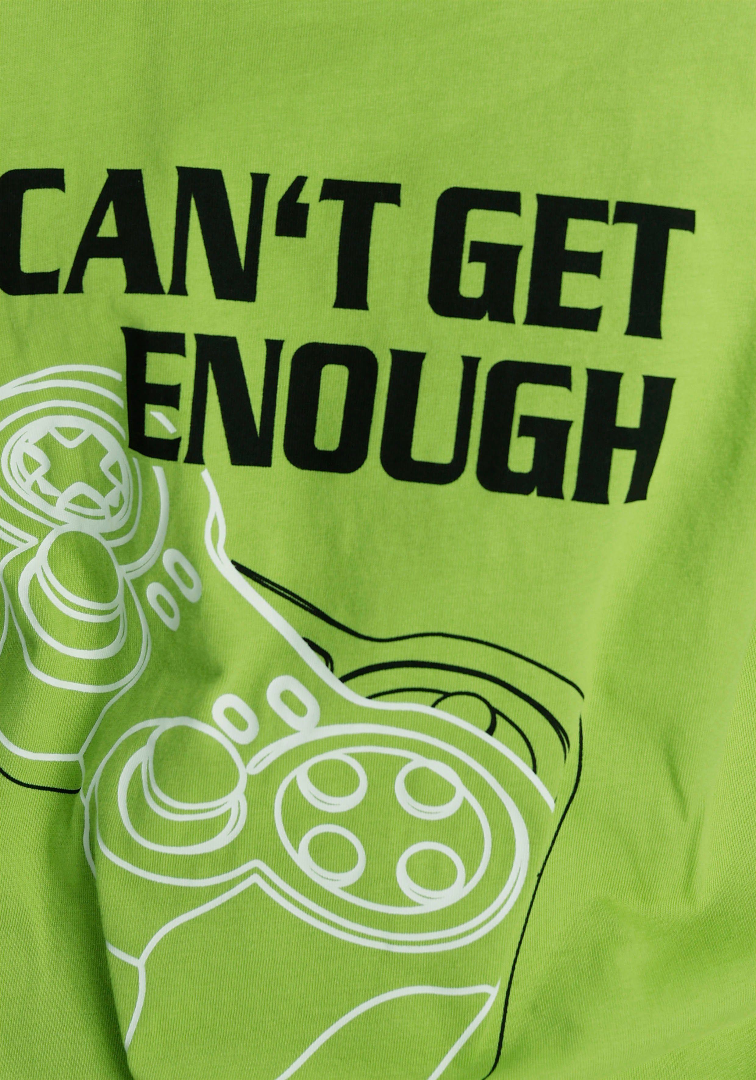 ENOUGH GET CAN´T 2-tlg) & Spruch Gamer-Print T-Shirt - Bermudas KIDSWORLD (Set,