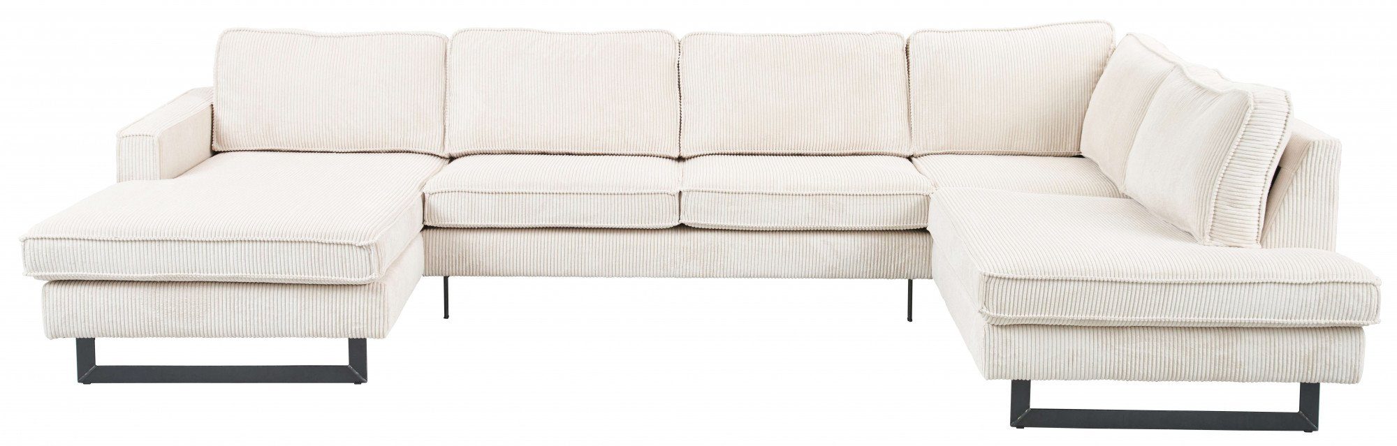 Home affaire Wohnlandschaft "Pinto, 350 cm, U-Form, XXL, mit Ottomanen" Cor günstig online kaufen