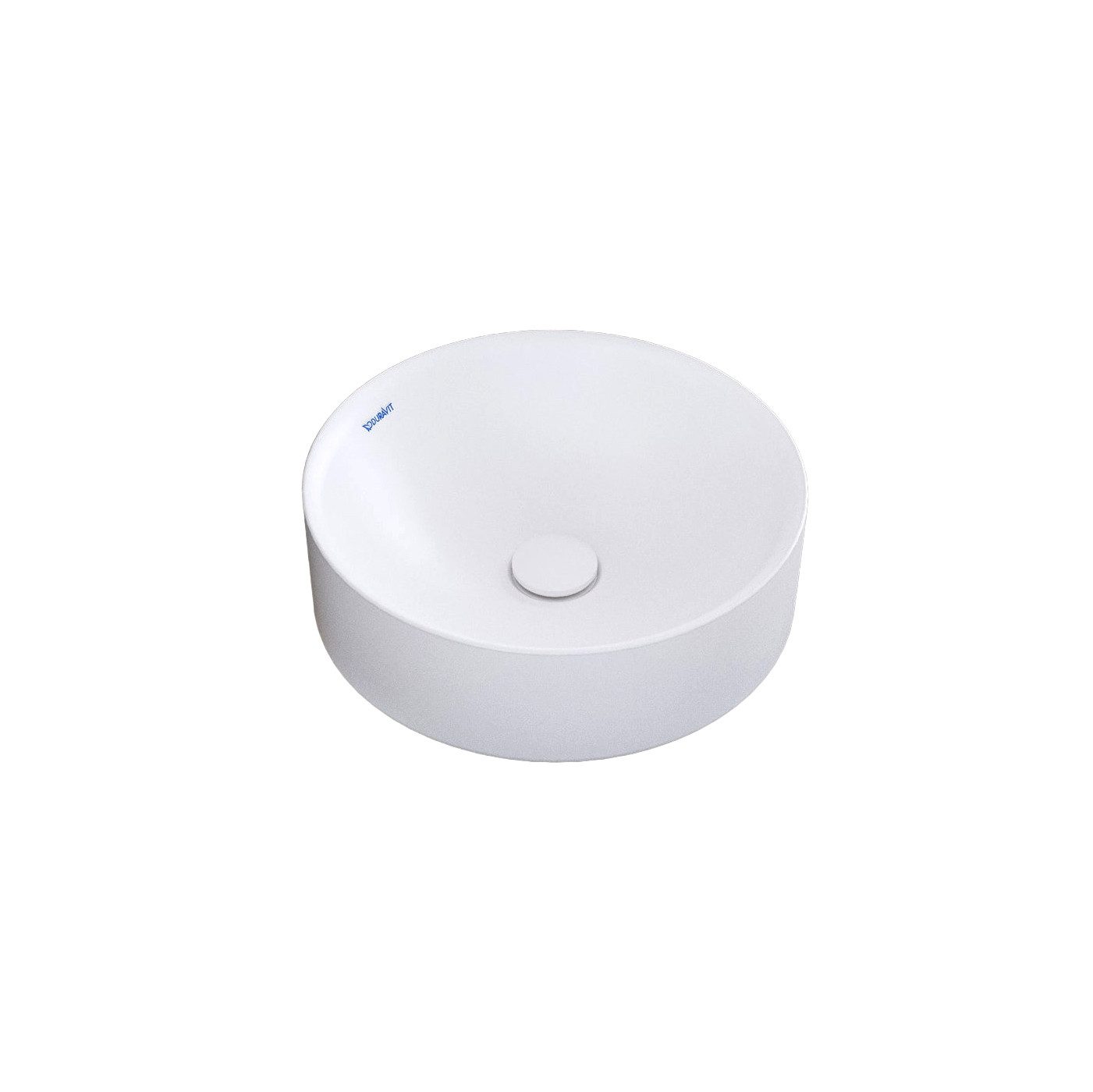 Duravit Aufsatzwaschbecken DuraCielo 36cm Weiß matt, Duravit DuraCielo Aufsatzwaschbecken rund 36cm Mineralguss