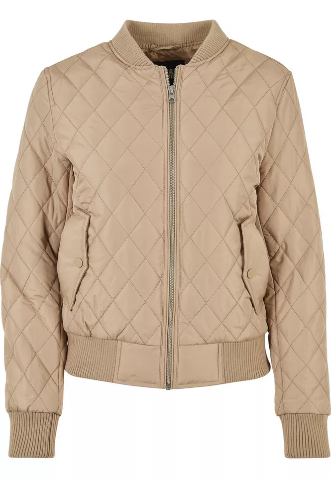 Urban Classics Allwetterjacke Urban Classics Damen Ladies Diamond Quilt Nylon Jacket (1-St)
