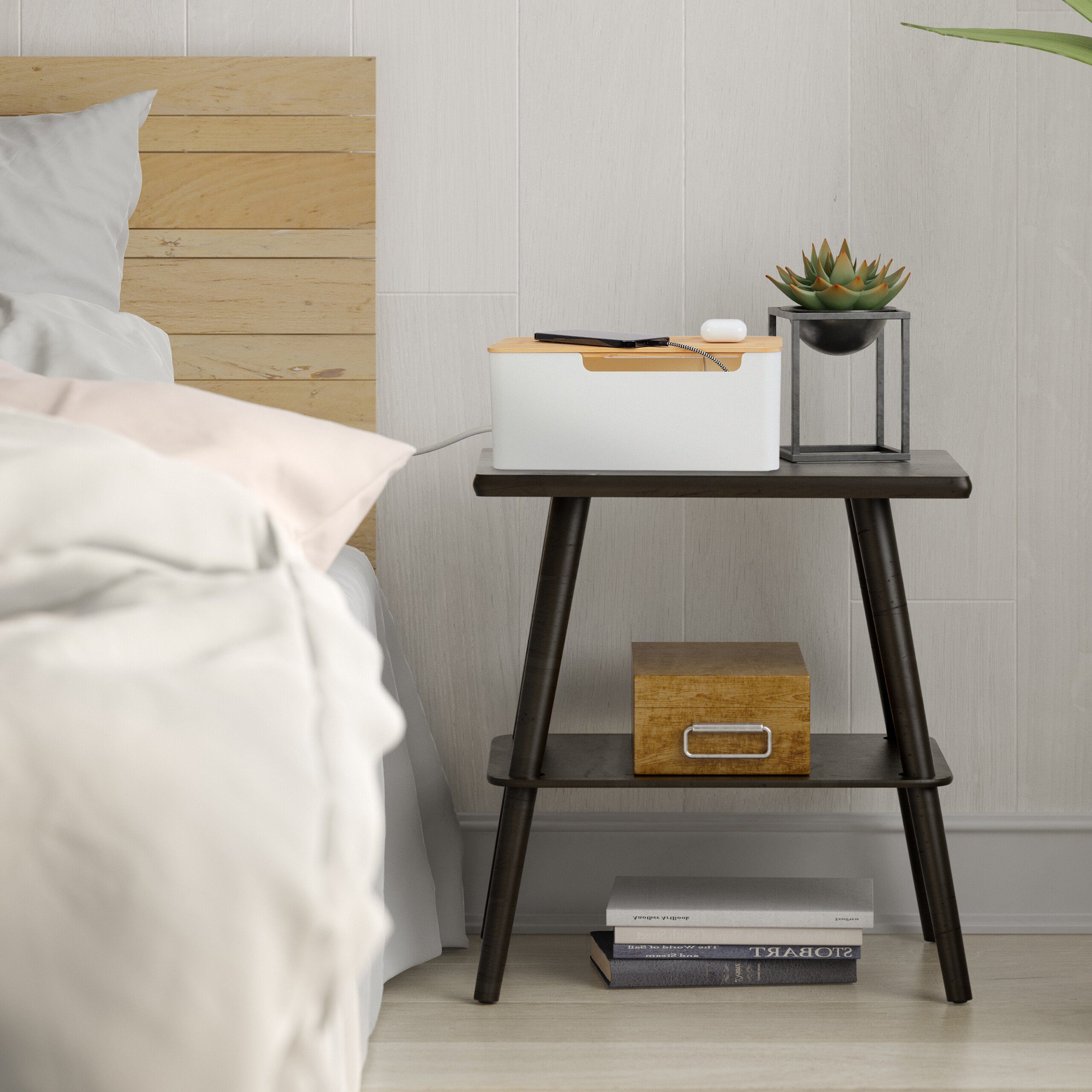 relaxdays Kabelbox mit Bambusdeckel günstig online kaufen