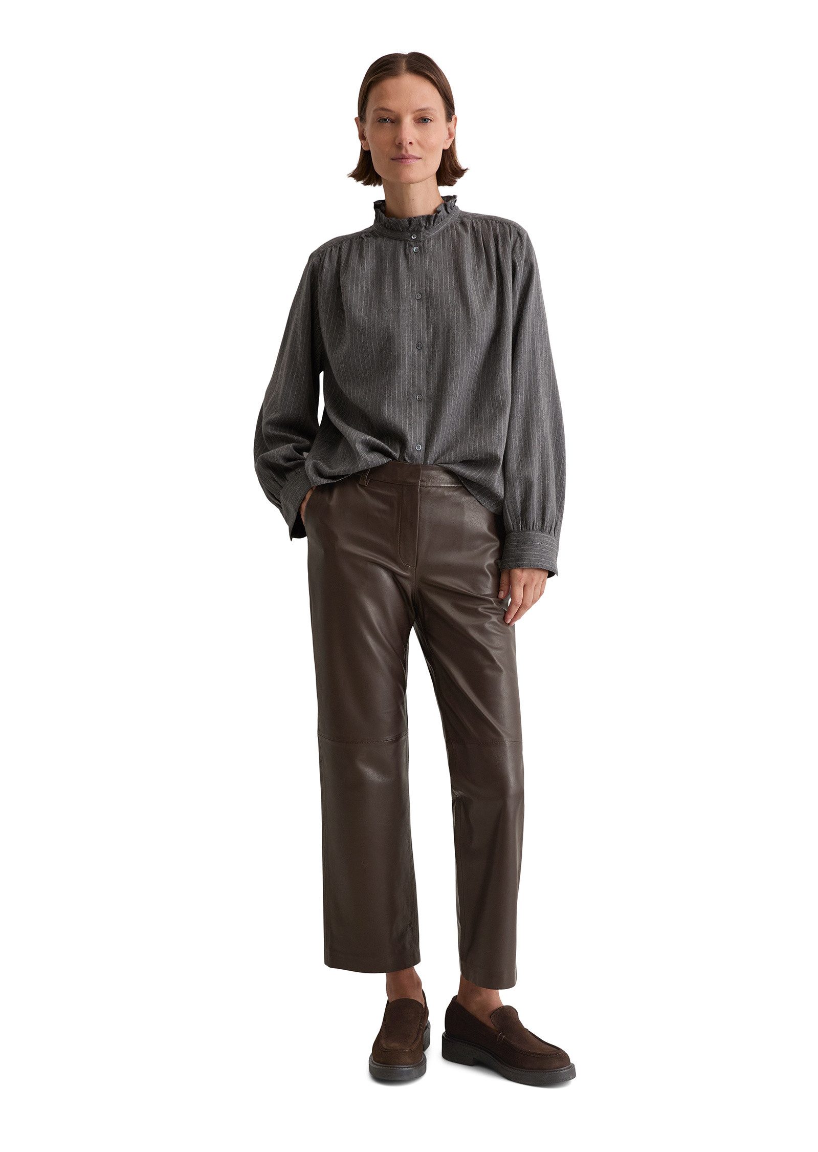 Marc O'Polo Langarmbluse aus Baumwoll-Satin