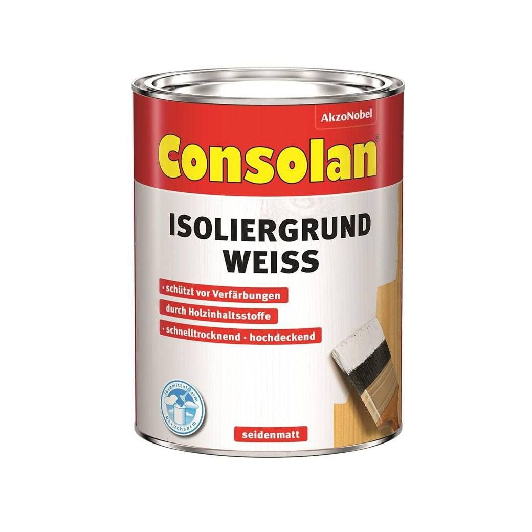 Consolan  Grundierfarbe, Isoliergrund Weiß 0,75L