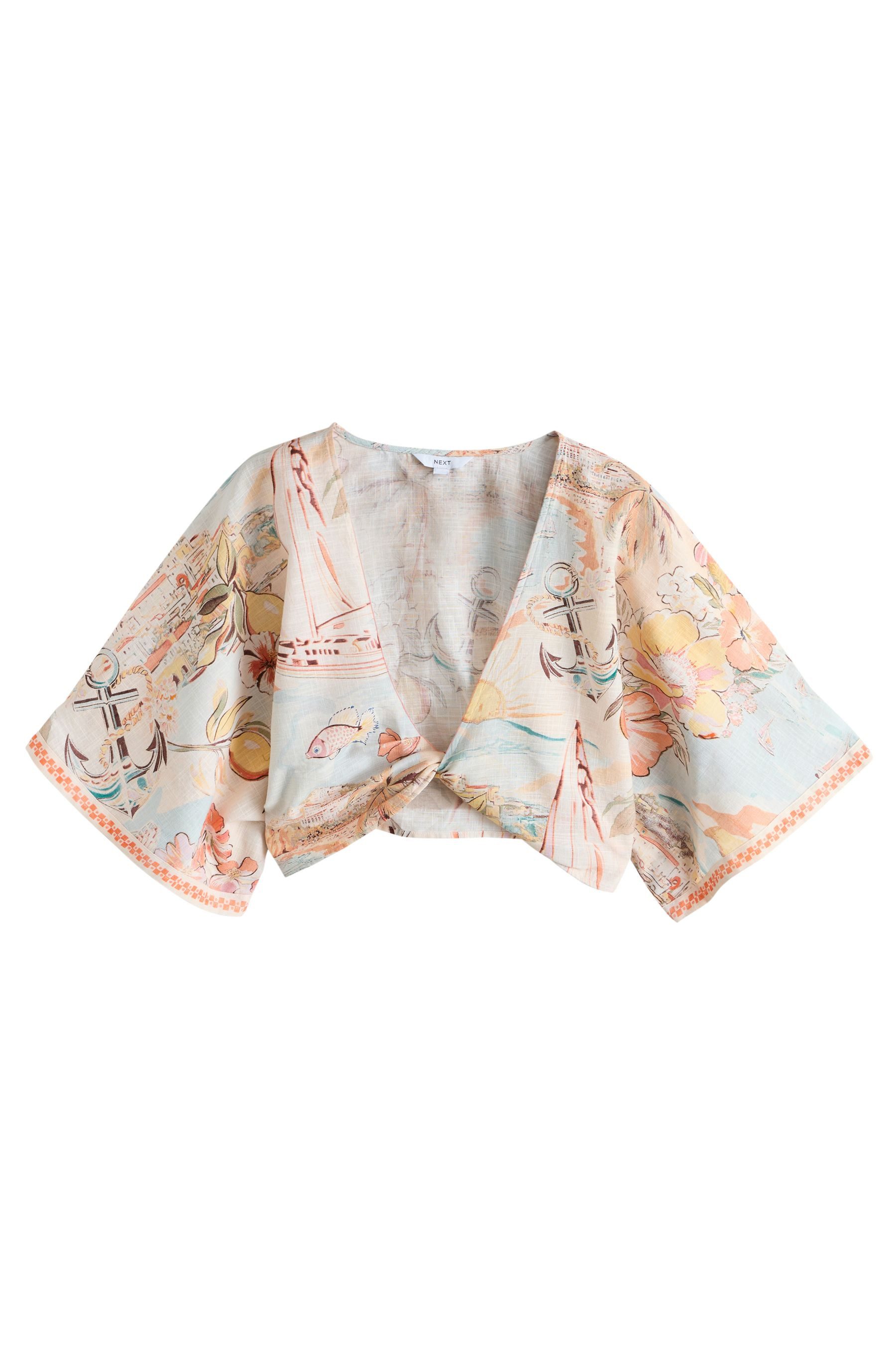 Strandshirt Cover-up mit Drehdetail vorne
