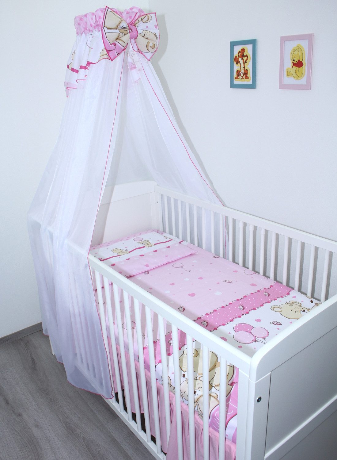 Babybettwäsche Bettset mit Bettwäsche Vollstoff Chiffon Baby Kinder