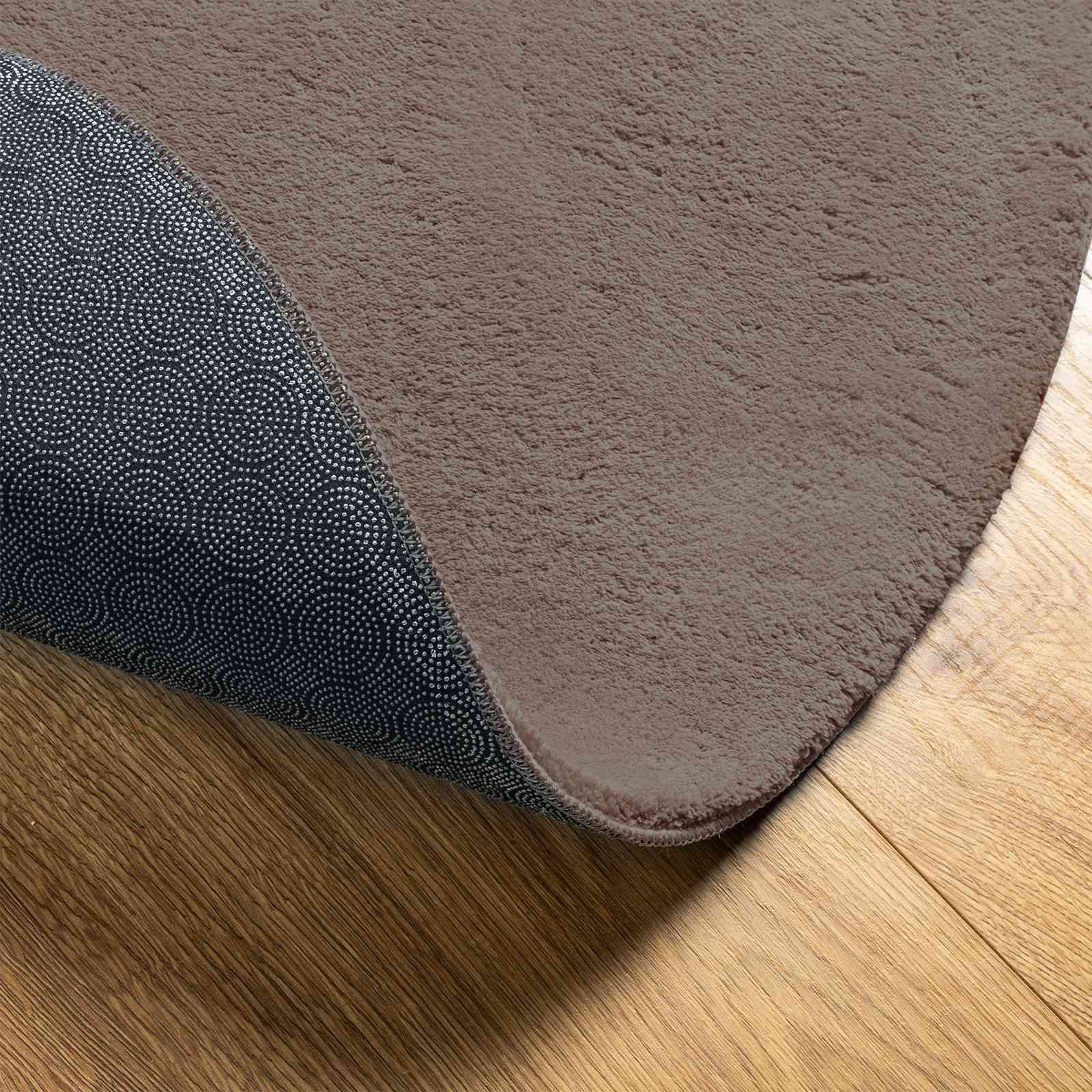vidaXL Teppich Teppich HUARTE Sand 140 x 200 cm Polyester, Asymmetrisch – Bild 5 von 5