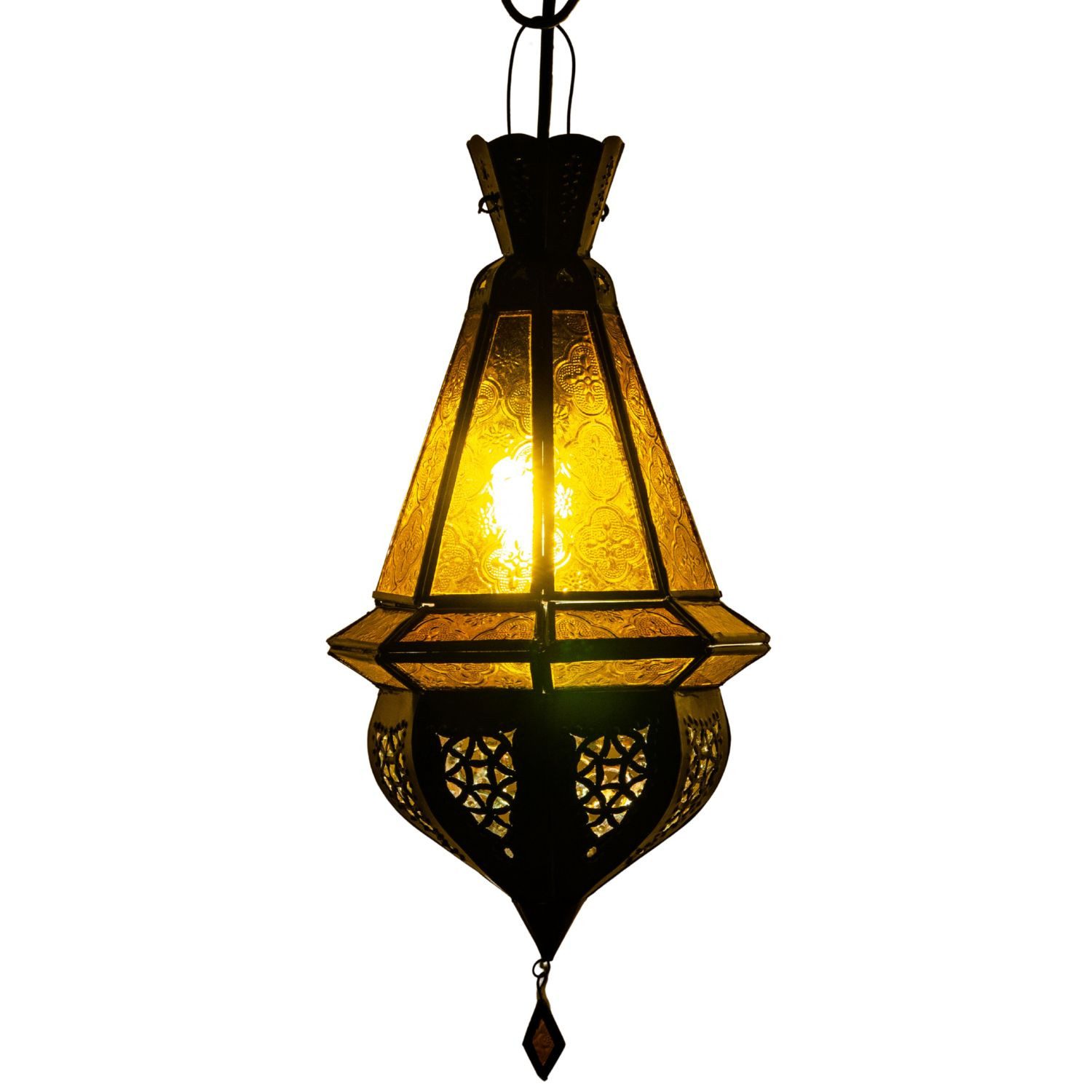 Marrakesch Orient & Mediterran Interior Pendelleuchte Deckenlampe Moulay Orange 45cm, Orientalische Lampe aus Glas Metall, ohne Leuchtmittel, Handarbeit. Reduzierter Preis € 37,90. Unverbindliche Preisempfehlung € 53,00, (€ 37,90 pro 1 Stk)