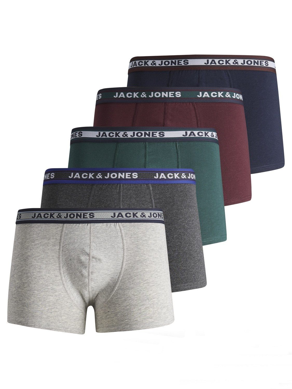 Jack & Jones Junior Trunk JACOLIVER eng anliegend mit elastischem Bund (Packung, 5-St) meliert, modisch, eng, Jersey