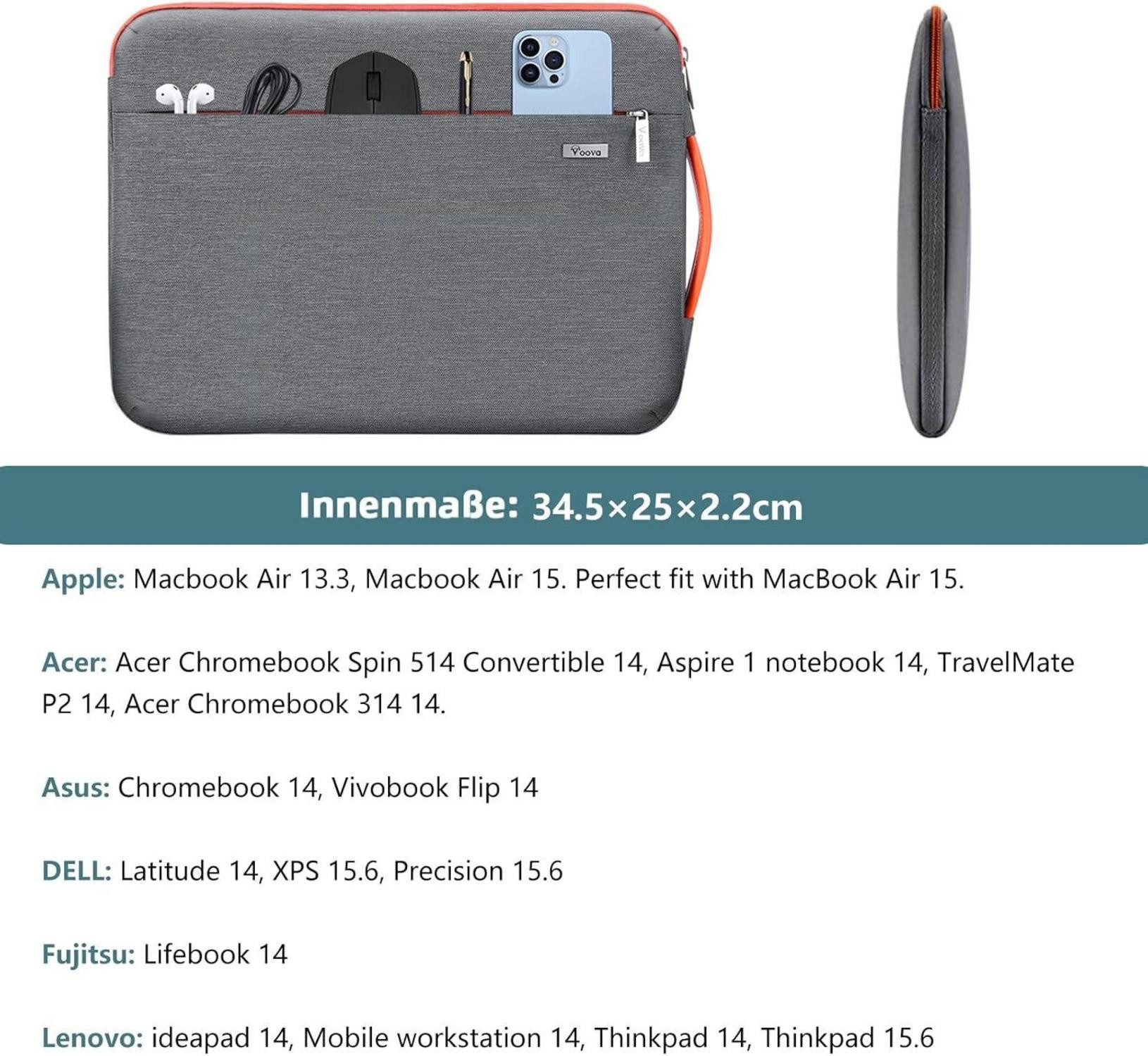 LuxusKollektion Laptoptasche Laptophülle 15 Zoll MacBook günstig online kaufen