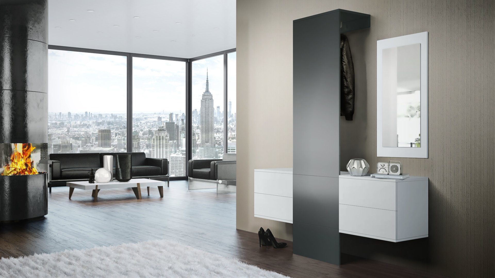 Vladon Garderoben-Set Carlton Set 3, (Wandgarderobe günstig online kaufen