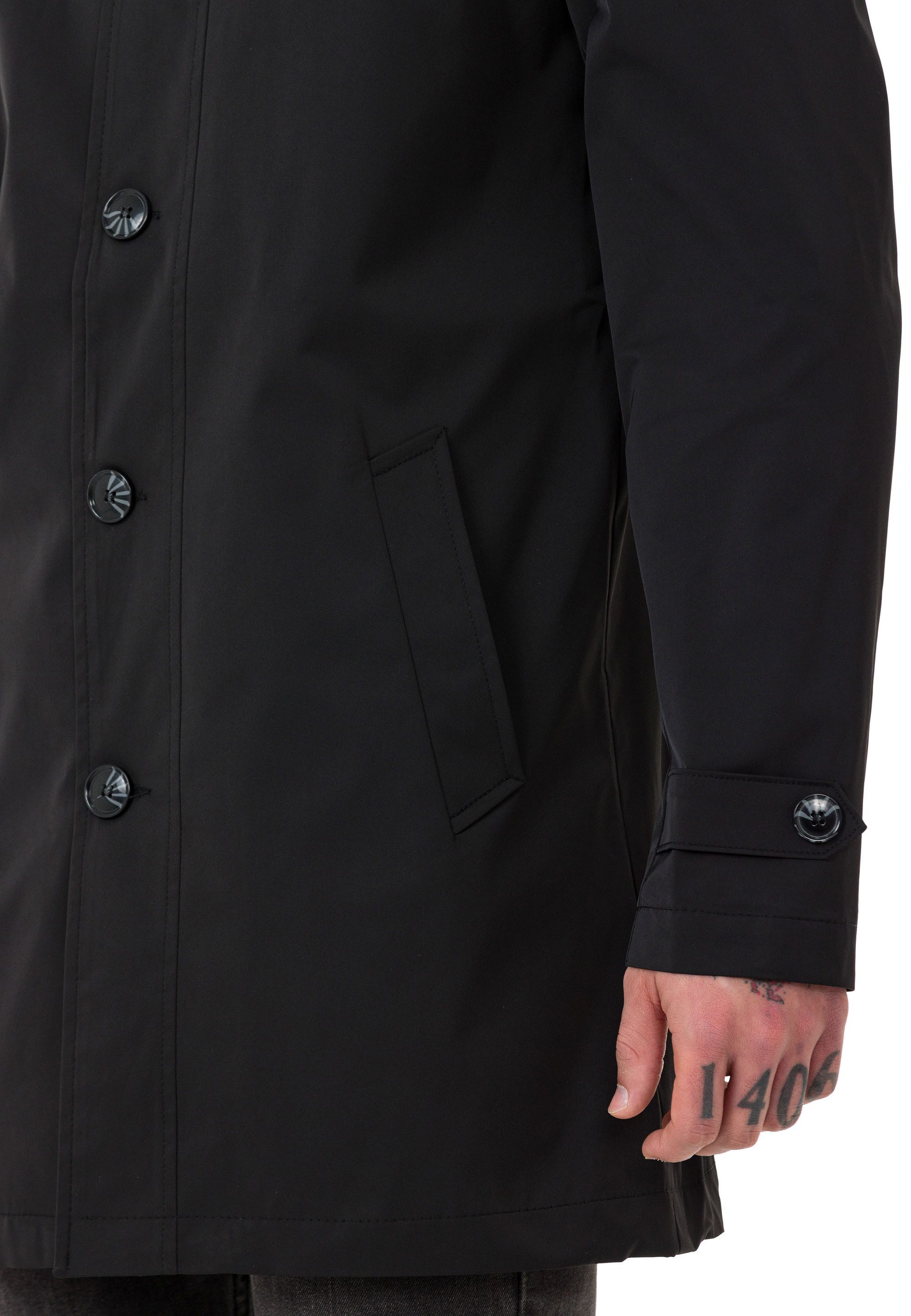 RedBridge Kurzmantel mit Reverskragen und Knopfleiste Klassisch Casual Elegante, zeitlose Optik für Business und Casual-Looks – Bild 5 von 5