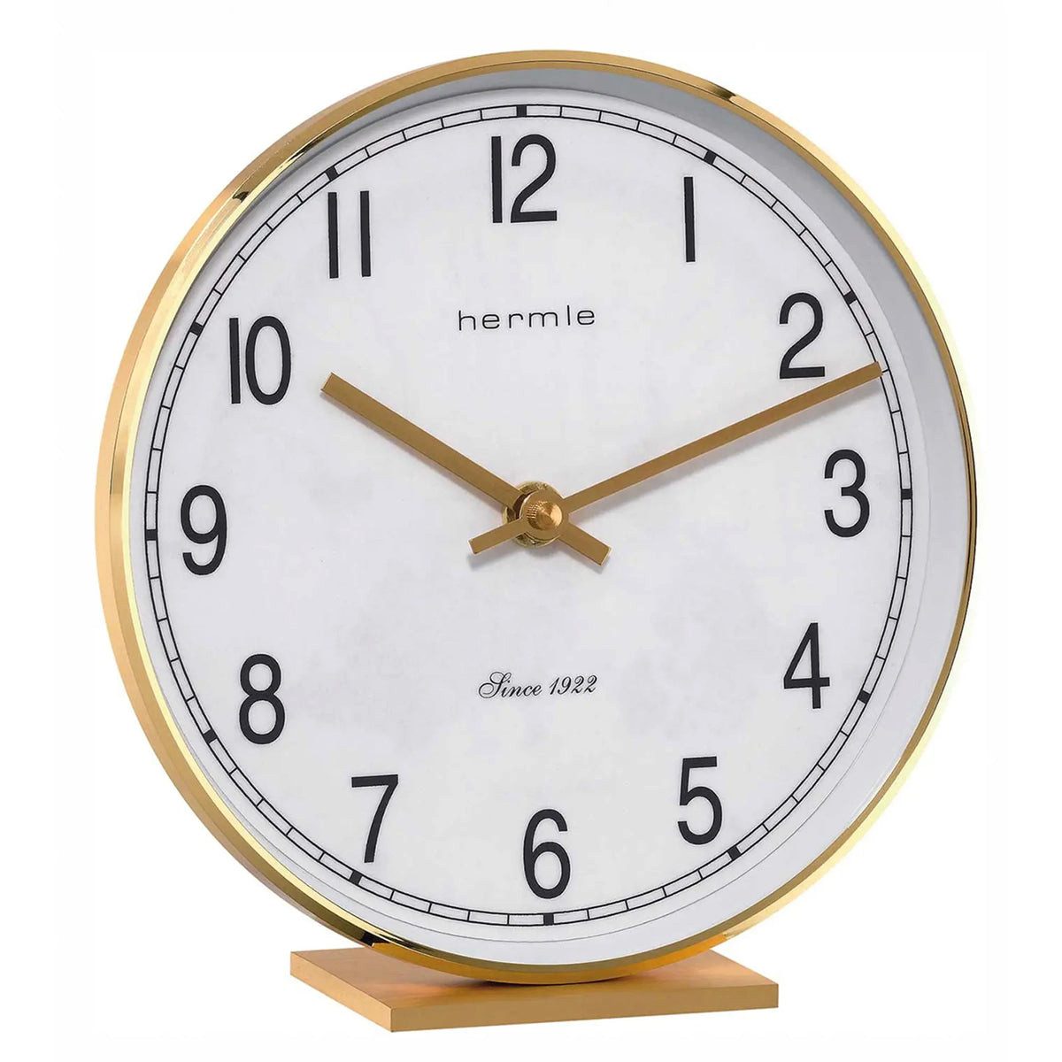 Hermle Tischuhr Tischuhr Messing Quarzwerk - Hermle Modell: 22986-002100