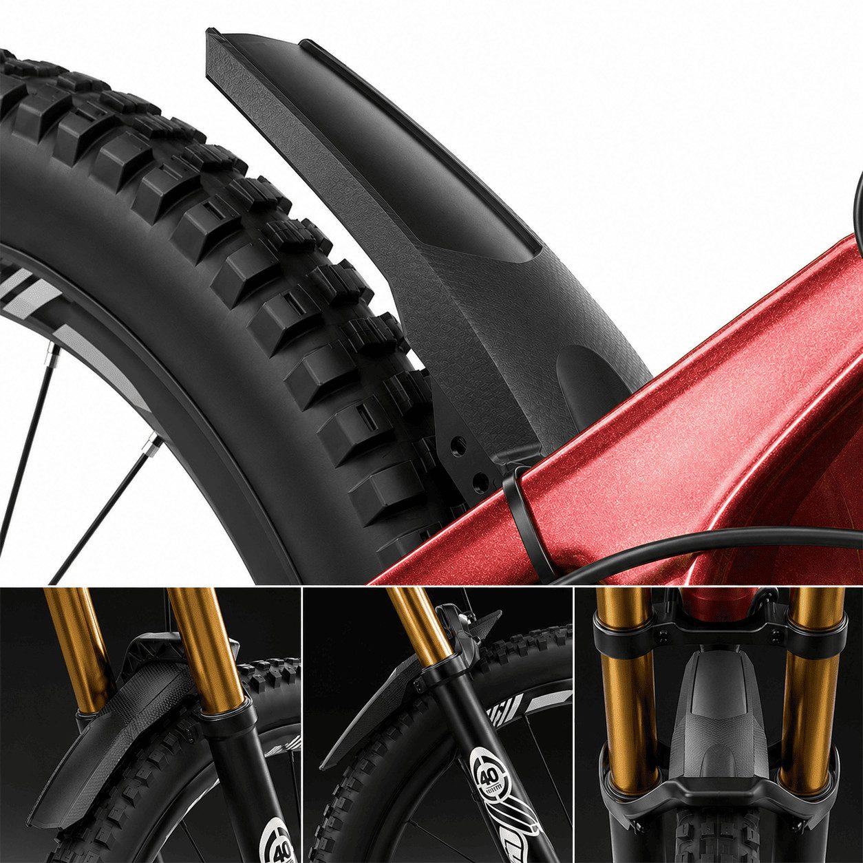 MidGard Schutzblech Fahrrad für Hinten oder Vorne Spritzschutz für E-Bike MTB Mudguard (1 St), für 24-29 Zoll Fahrräder mit 5 Kabelbinder – Bild 5 von 5