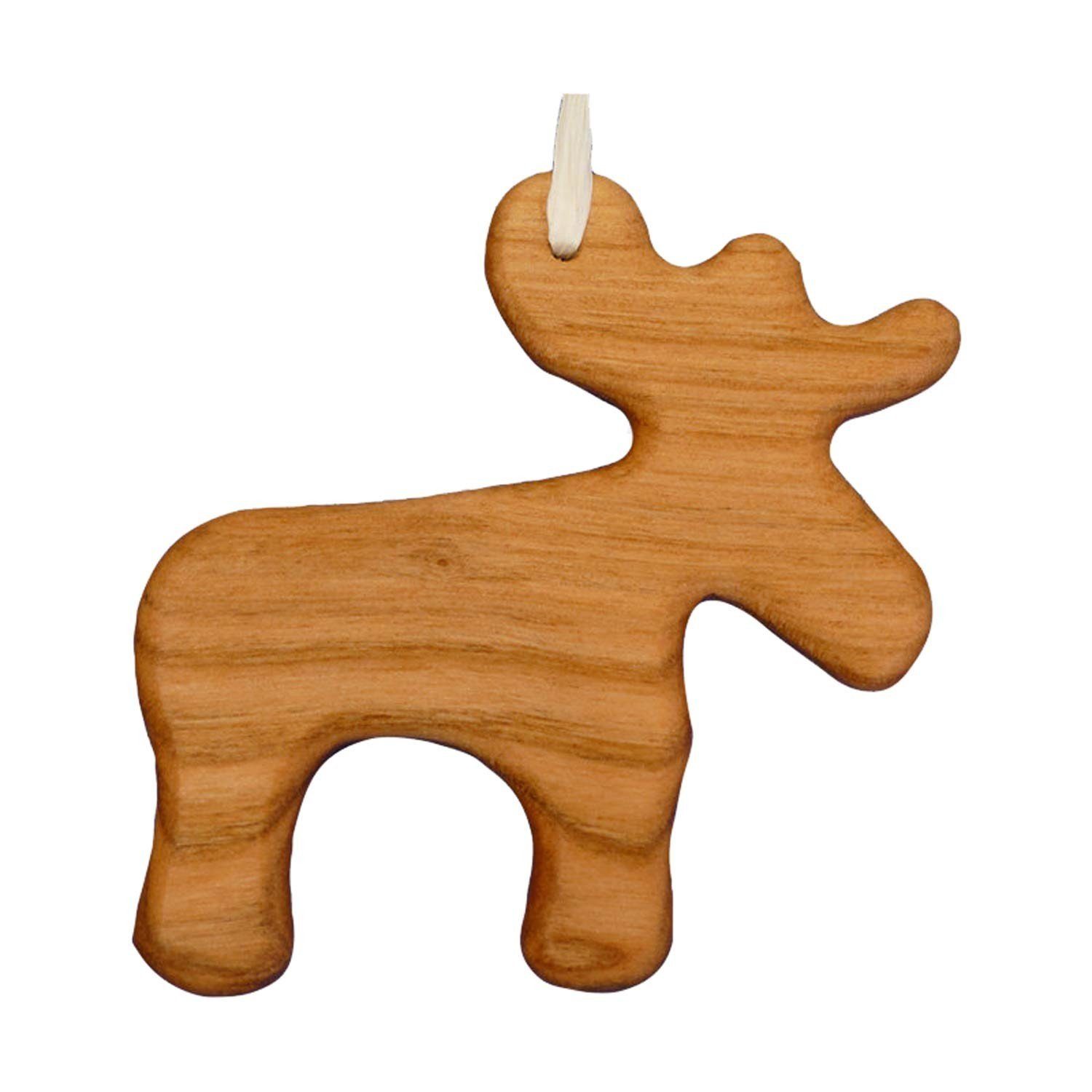 mitienda Christbaumschmuck Christbaumschmuck aus Holz Elch, Geschenkanhänge günstig online kaufen