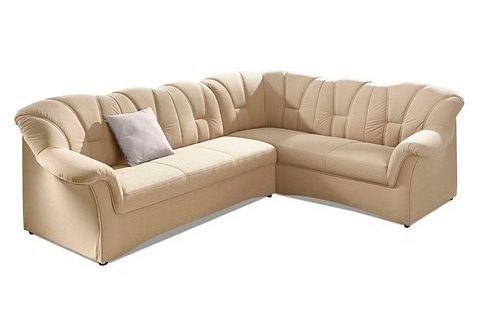 DOMO collection Ecksofa Papenburg B/T/H: 242/190/84 cm L-Form, wahlweise mit Bettfunktion, Langer Schenkel links oder rechts