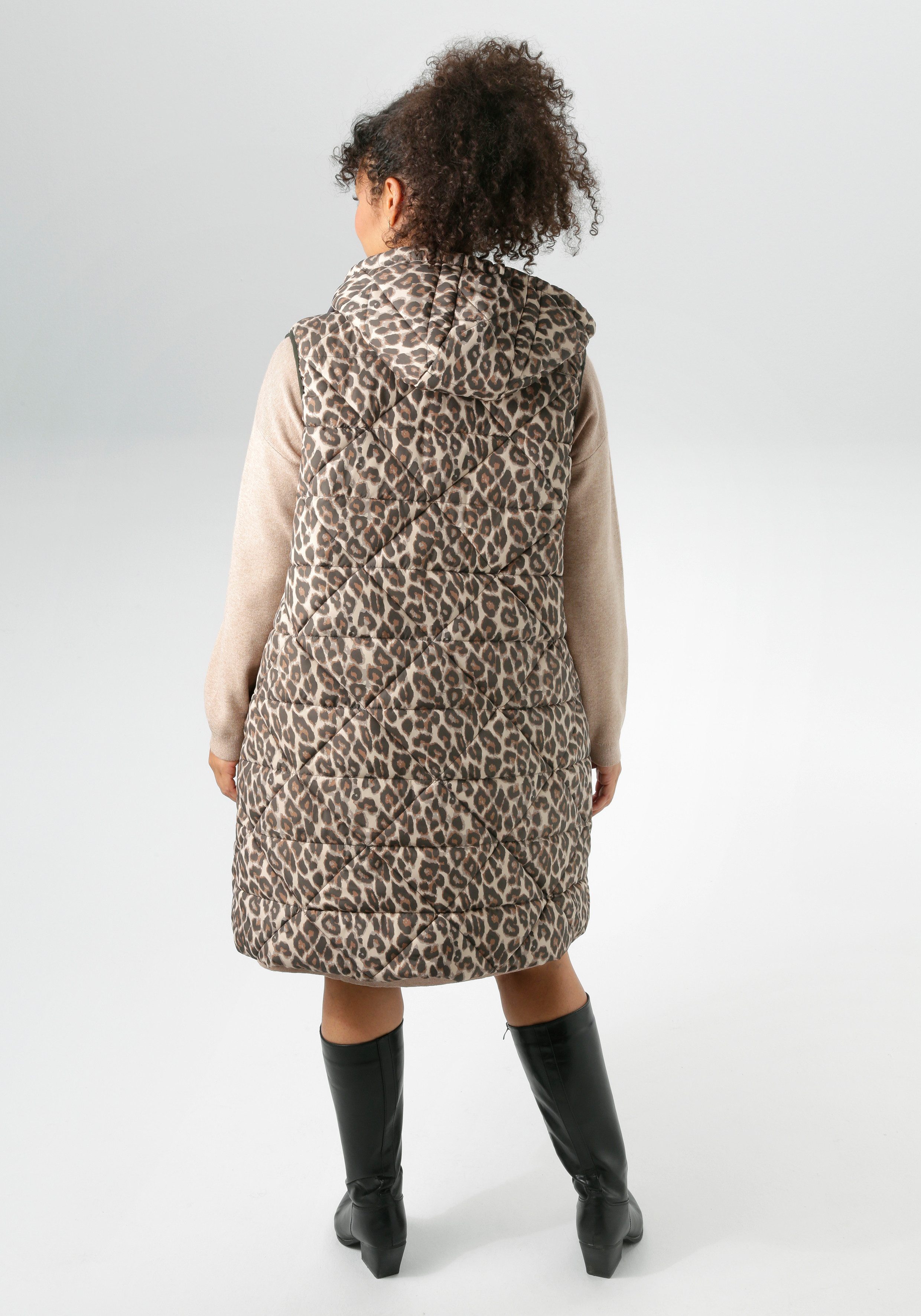 Aniston PLUS Steppweste im aktuellen Leoprint - NEUE KOLLEKTION