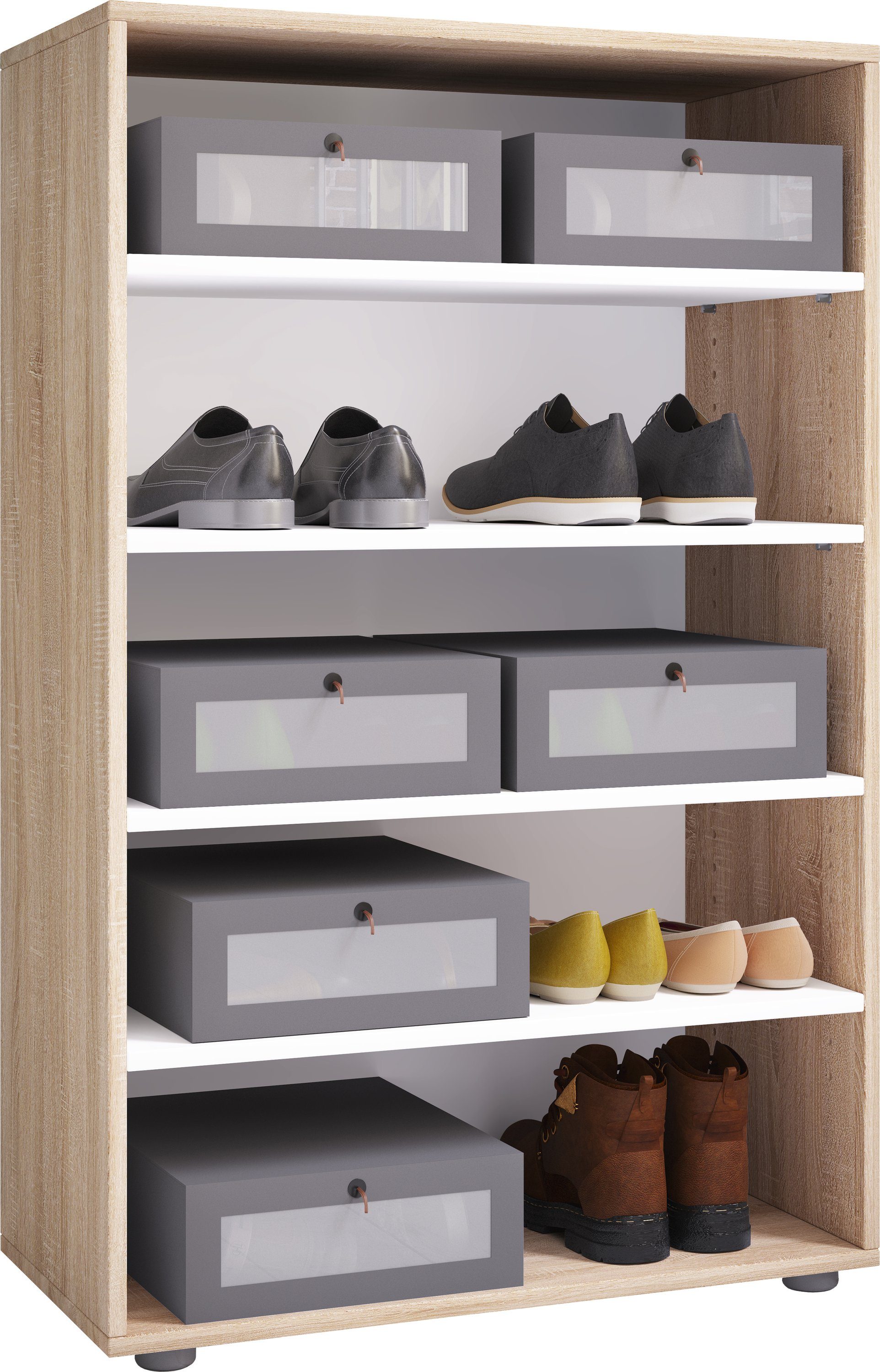 Schuhschrank XXL Holz Großer Schuhschrank Schuhregal Lona 5