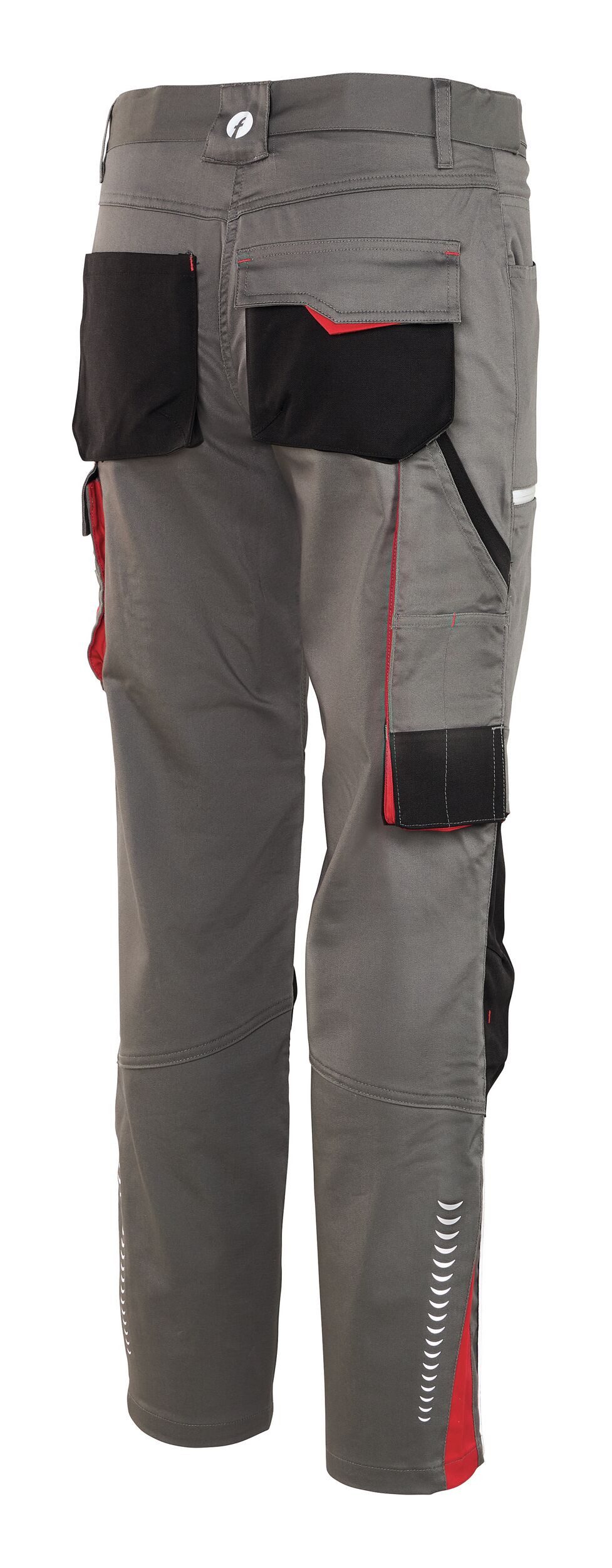 fortis Arbeitsbundhose Damen-Bundhose Flex grau/schwarz/rot