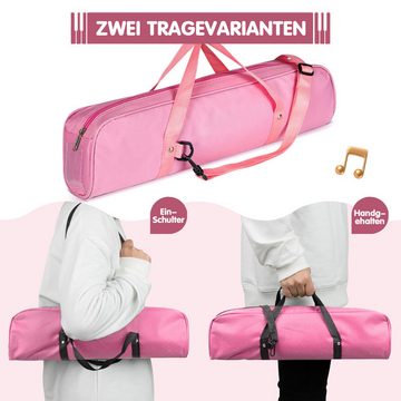 Avisto 32 Tasten Melodica Blasharmonika für Kinder mit Tragetasche Rosa Melodica, Im Lieferumfang enthalten sind eine Tragetasche, ein langer und ein kurzer Luftschlauch, ein verstellbarer Schultergurt und ein Reinigungstuch., Das robuste Gehäuse aus ABS-Kunststoff