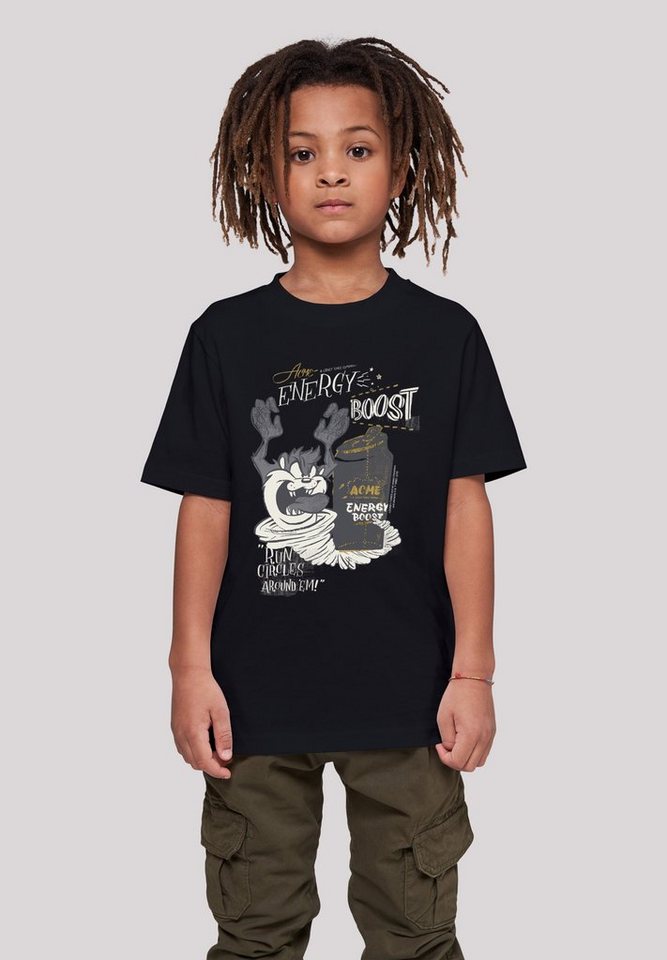 F4NT4STIC Kurzarmshirt Kinder Looney Tunes Taz Energy Boost-BLK with Kids  Basic Tee (1-tlg)