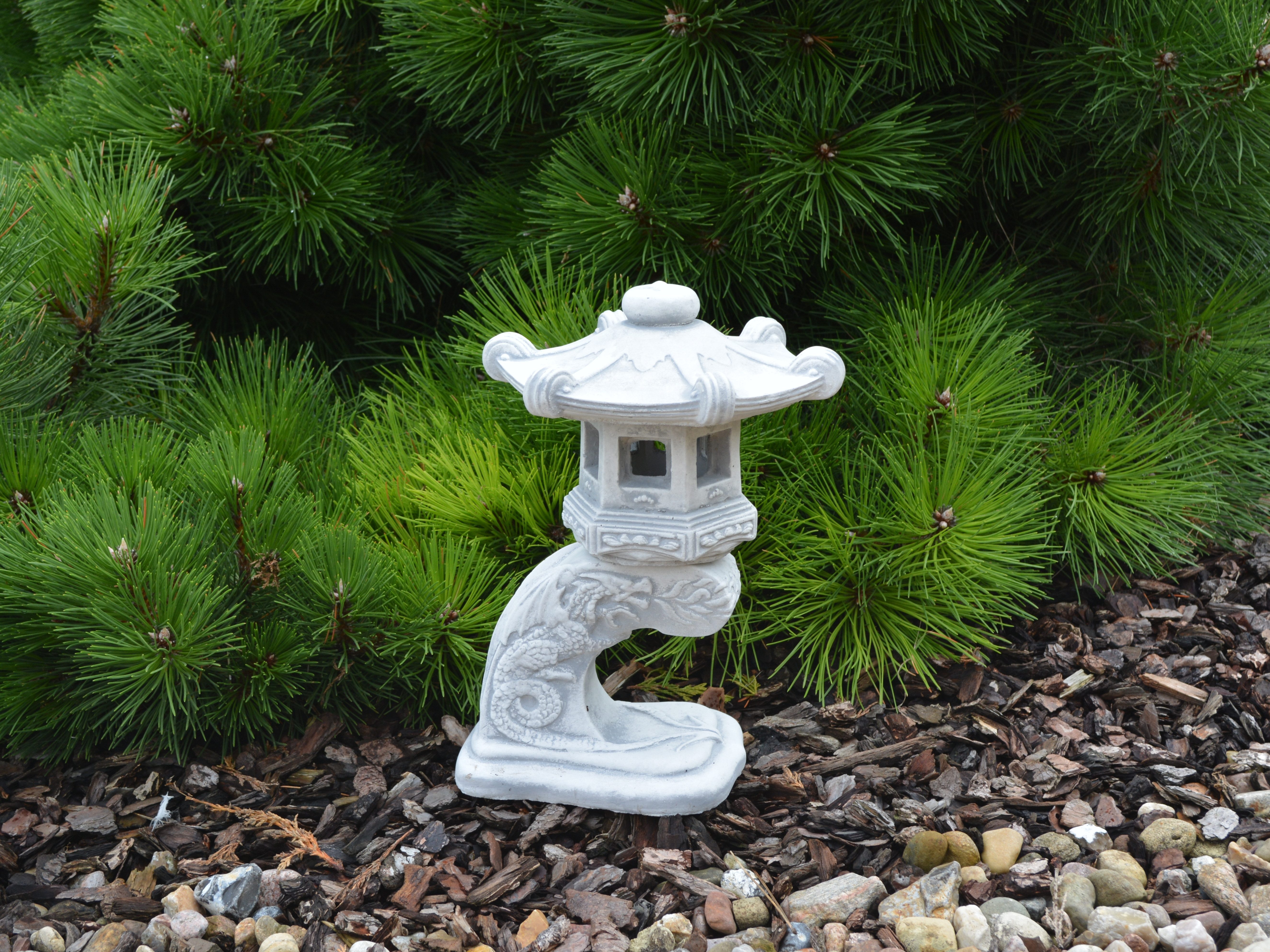 gartendekoparadies.de Gartenfigur Rankei japanische Steinlaterne, H. 32 cm, 5 kg, Frostsicher