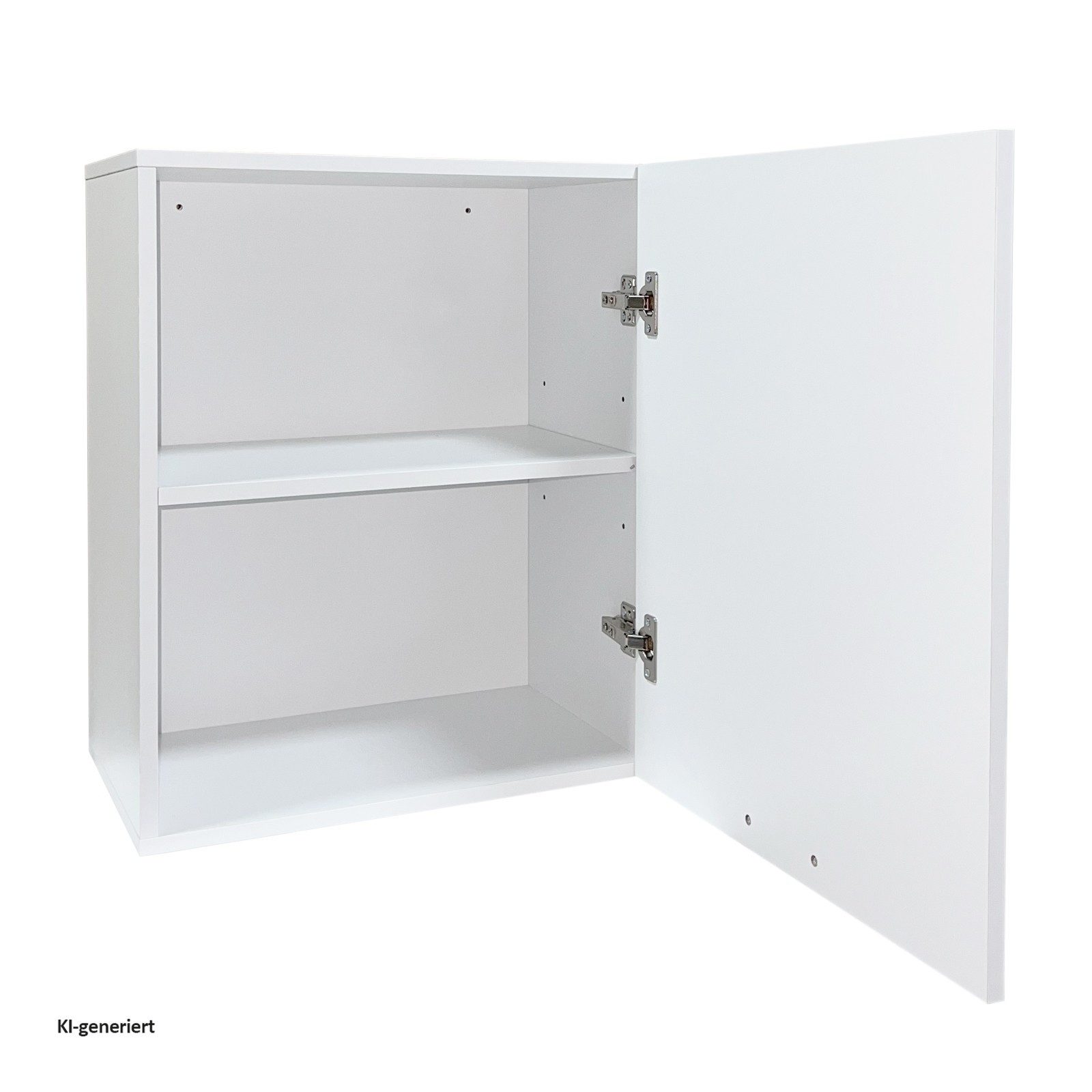 HTI-Living Hängeschrank Küchenhängeschrank Jenna Weiß 50 cm (1 Stück, 1-St., 1 Küchenhängeschrank) Modular erweiterbar, modernes Design, 2 Schrankfächer – Bild 3 von 3