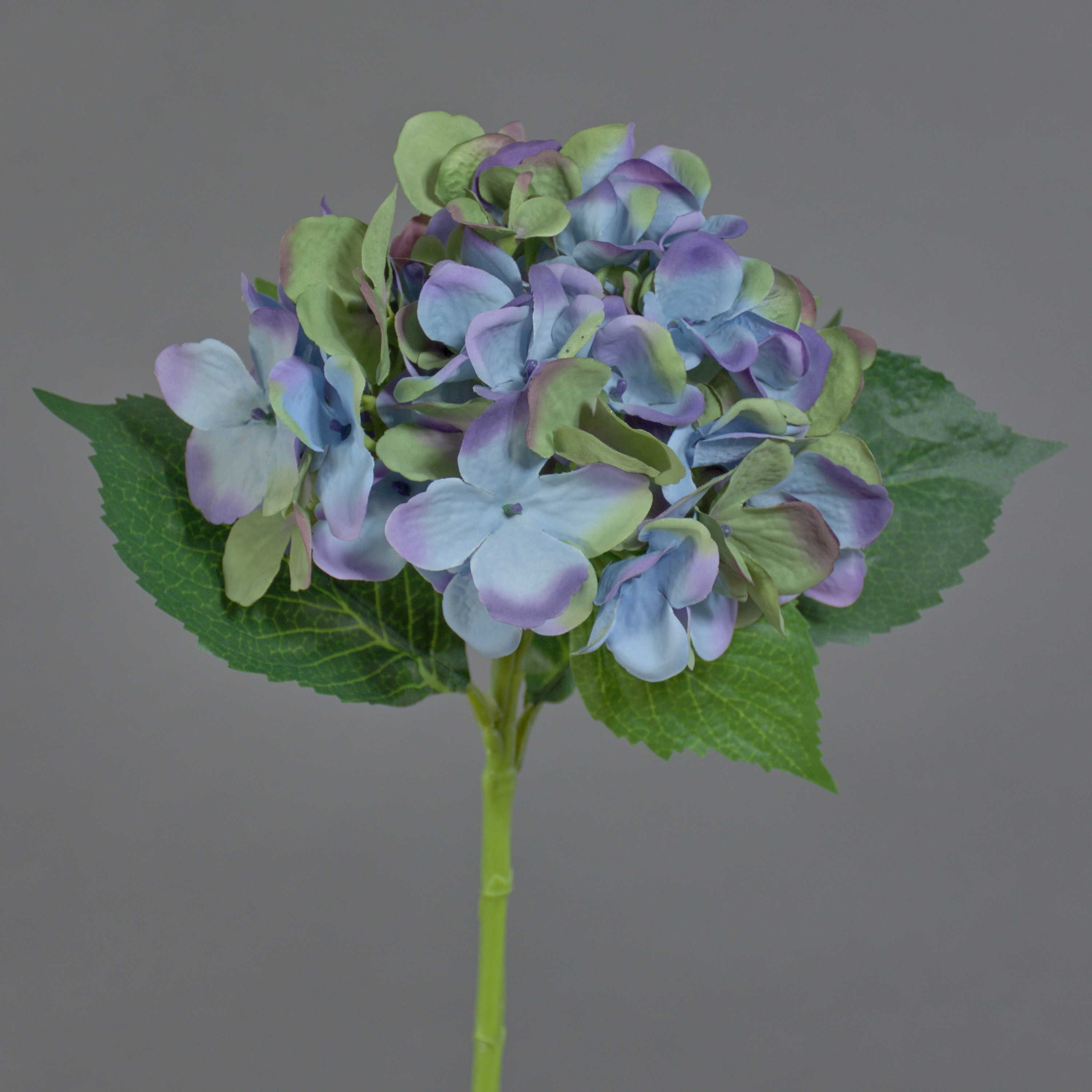 Kunstblume Hortensie Gabriella, blau-grün, 50cm, Ø18cm Hortensie, artplants, Höhe 50.0 cm