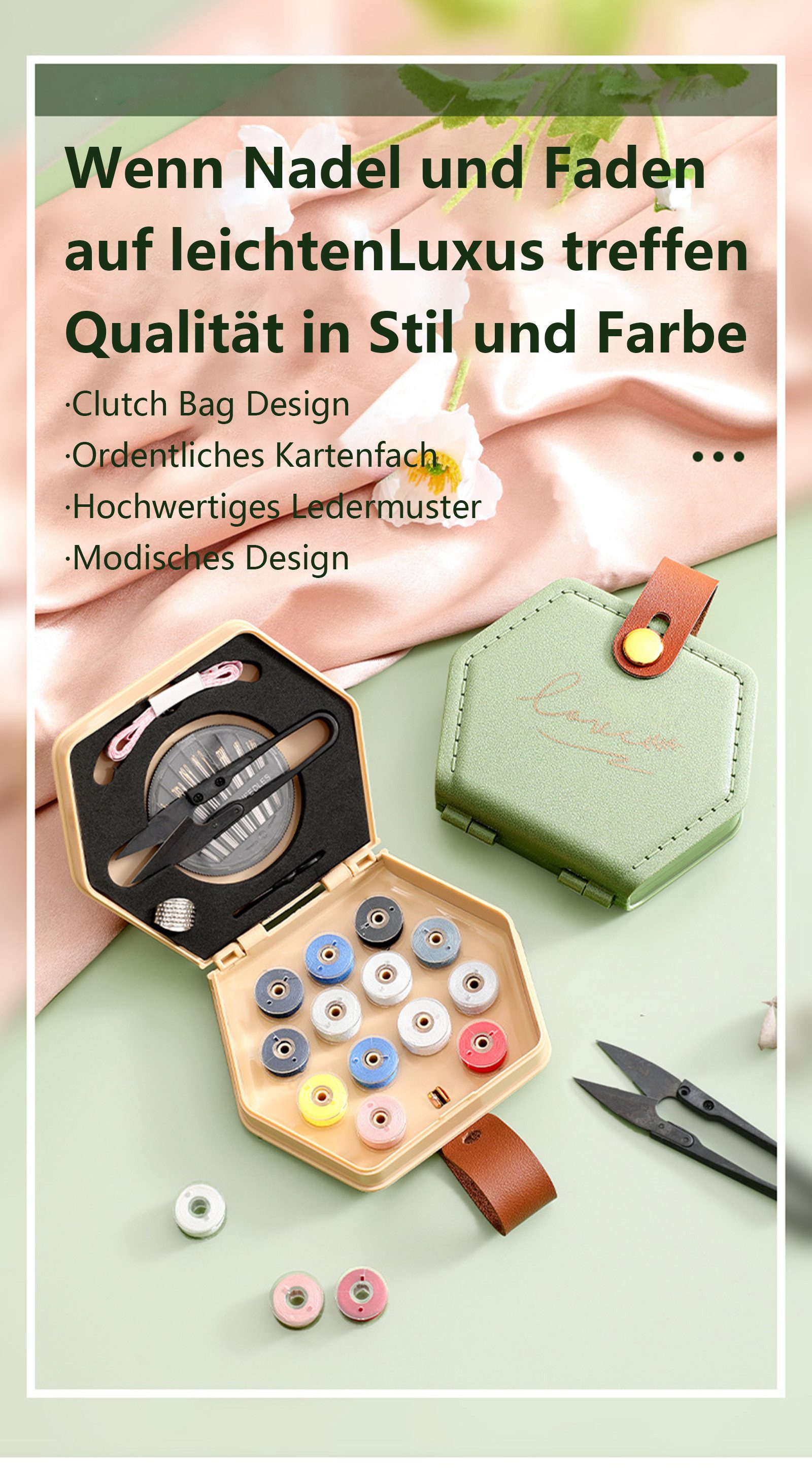 Jumpeak Nähkästchen Leichte Luxusbox für Nadel günstig online kaufen