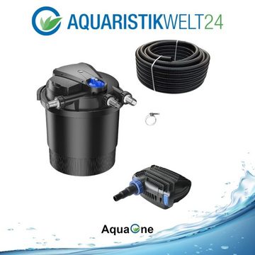 Aquaone Teichfilter AquaOne Teich Filteranlage Set Nr.41 CPA 20000 Druckfilter 50W Eco Teichpumpe Teichgröße bis 40000l Teichschlauch Bachlauf UV Lampe