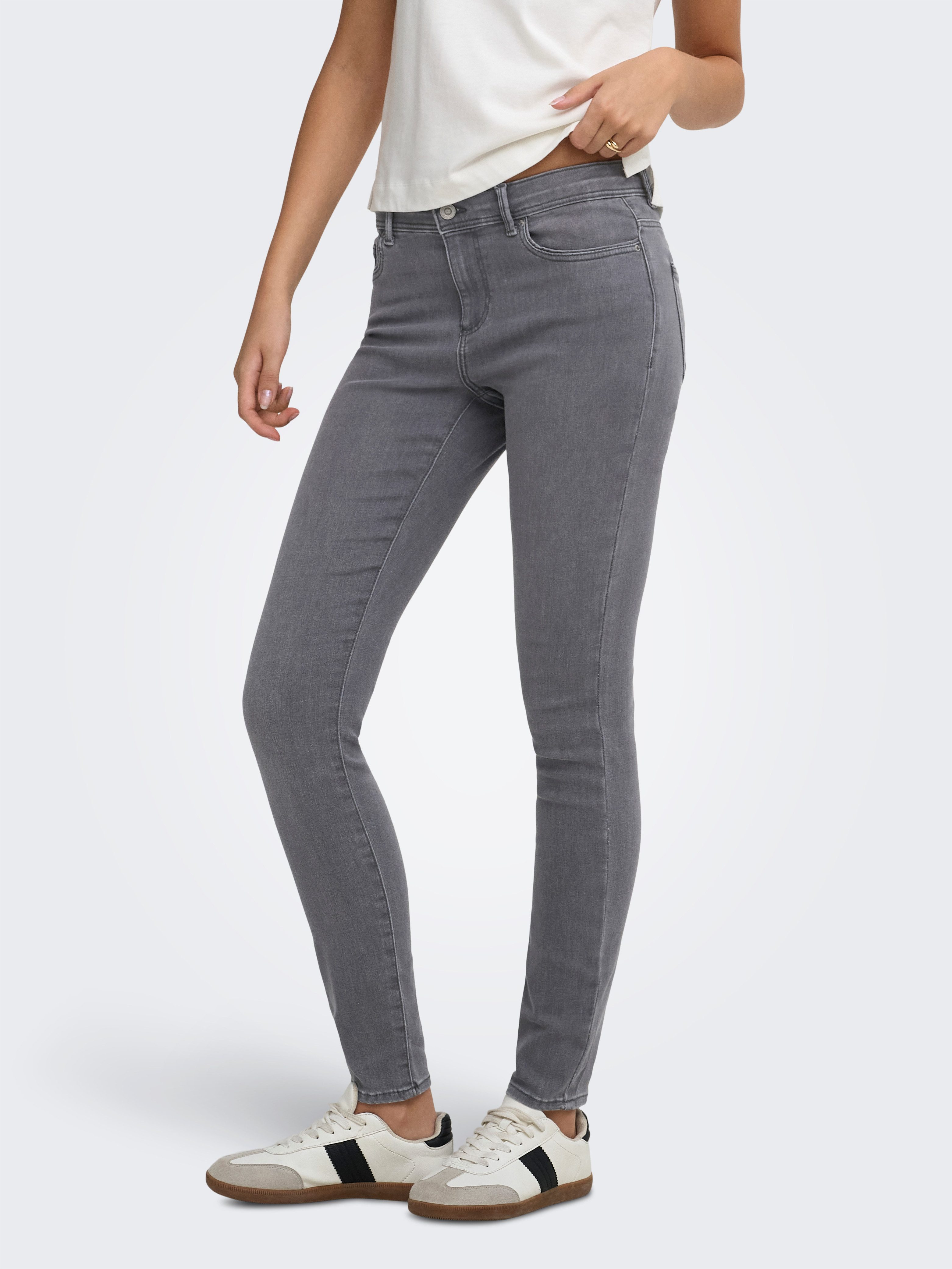 ONLY Skinny-fit-Jeans ONLLINEA MID WAIST LANK SK DNM Baumwollmischung, mid waist, skinny fit