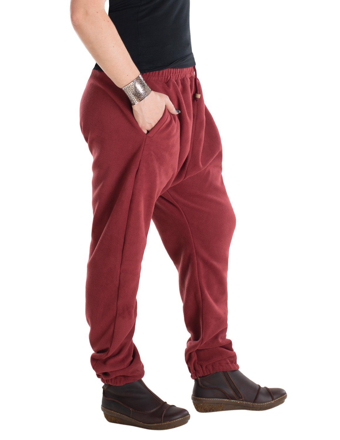 Vishes Fleecehose Warme Thermo Haremshose aus Fleece mit Tasche Recycling Fleece