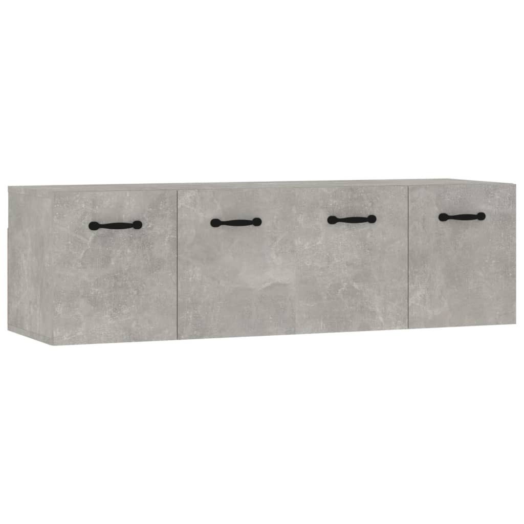 vidaXL Hängeschrank Wandschränke 2 Stk. Betongrau 80x35x36,5 cm Holzwerkstoff (1-St)