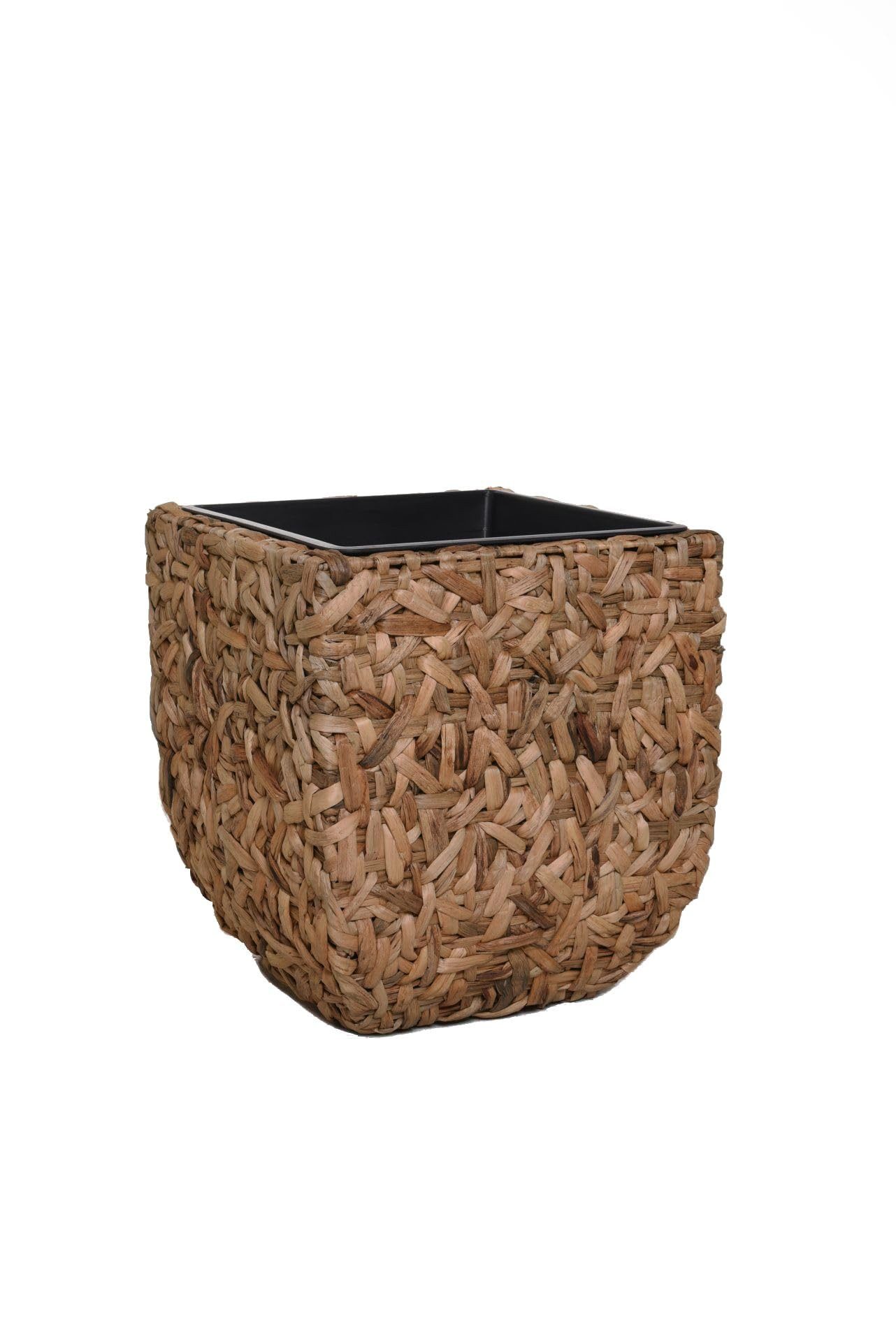 VIVANNO Pflanzkübel Wasserhyazinthe WILD Würfel - Natur Geflochten (1 St), 45x45x50 cm