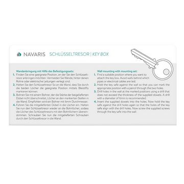 Navaris Schlüsselkasten Schlüsselschrank mit 48 Haken - inkl. Wandmontage-Material (1 St)