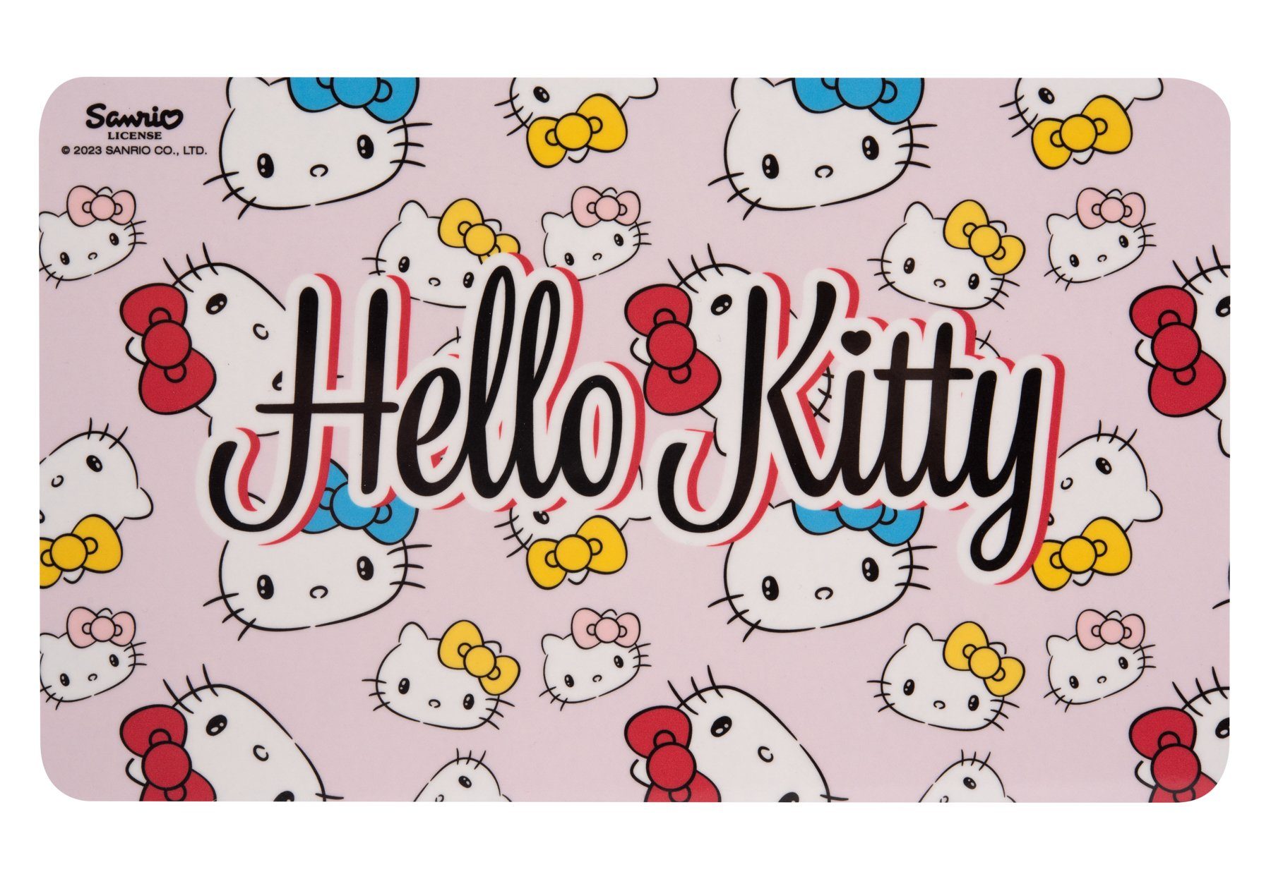 United Labels® Frühstücksbrett - Kitty Frühstücksbrettchen Allover, Resopal Hello