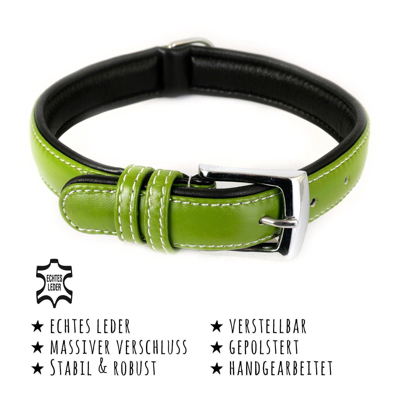 Thumbnail - Monkimau Hunde-Halsband Hundehalsband aus Leder, Leder