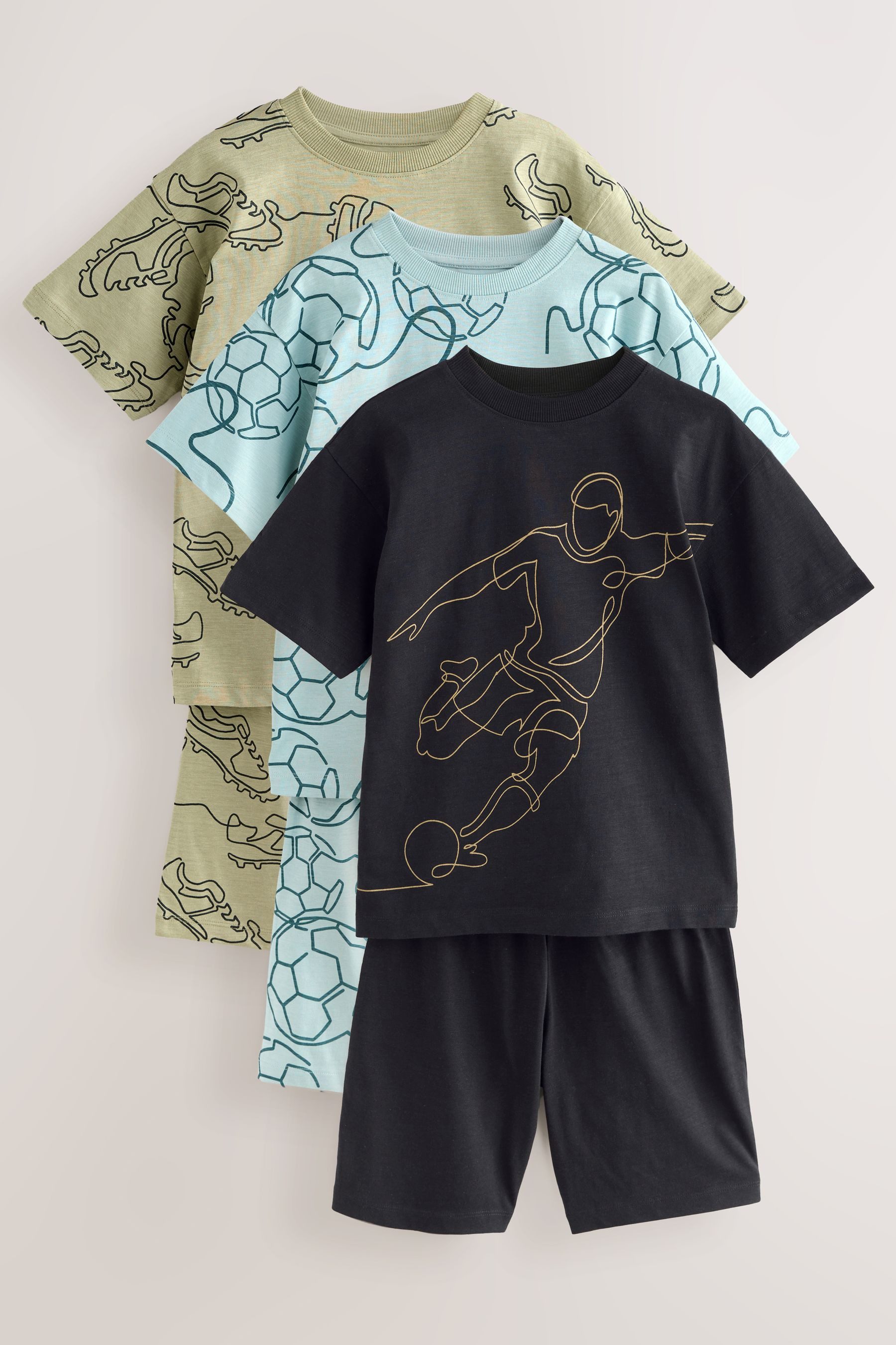 Pyjama Kurze Schlafanzüge, 3er-Pack