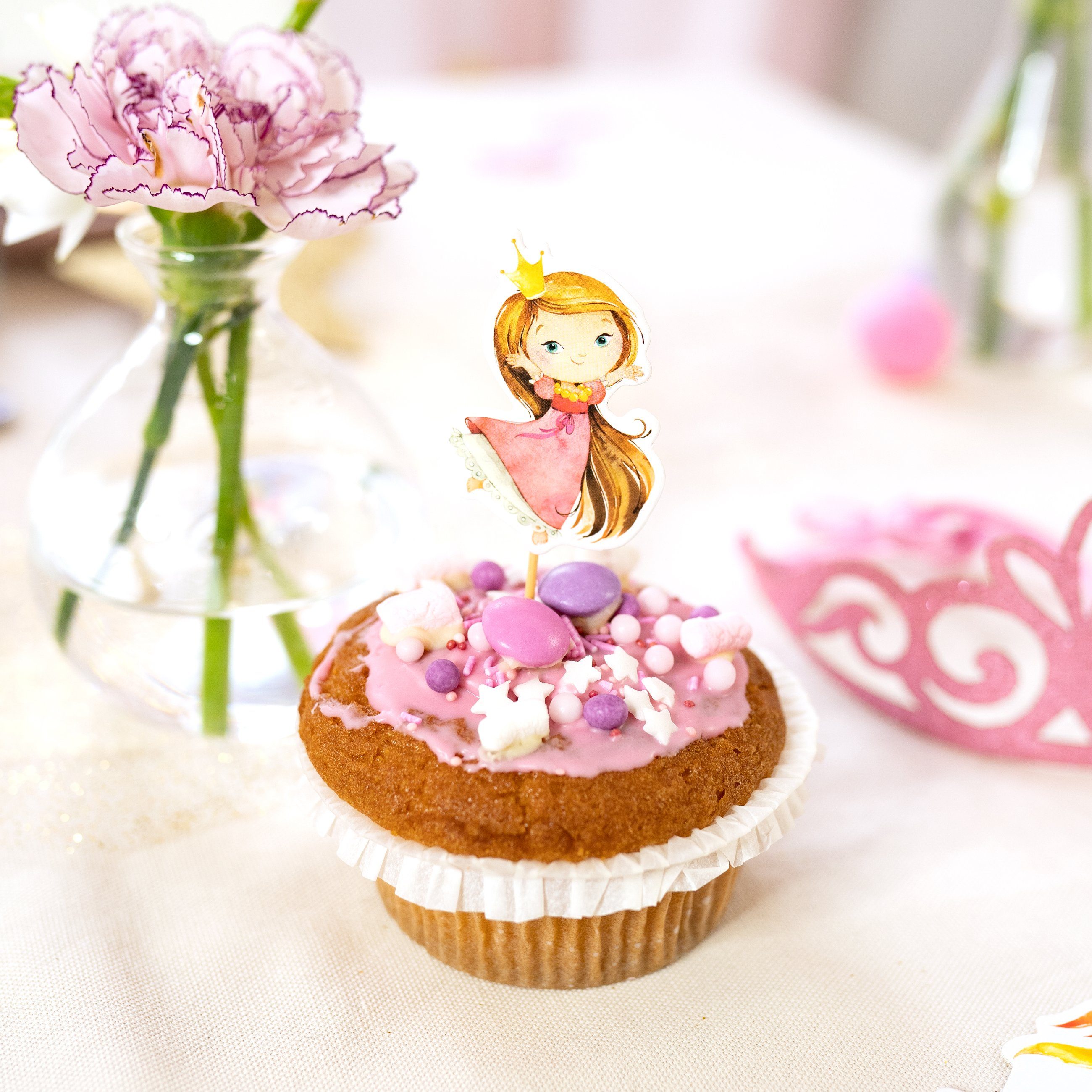 PAPIERDRACHEN Papierdekoration Cake Topper - Kuchendekoration- 19-teilig -in verschiedenen Designs, Kuchenstecker für den Kindergeburtstag – Bild 5 von 5