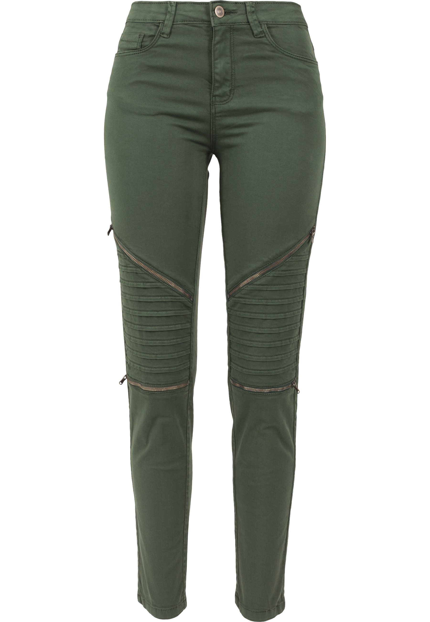 URBAN CLASSICS Bequeme Jeans Urban Classics Damen Ladies Stretch Biker Pants (1-tlg)