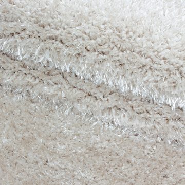 Teppich Unicolor - Einfarbig, Teppium, Rechteckig, Höhe: 50 mm, Teppich Wohnzimmer Einfarbig Langflor Shaggy Flauschig Weich