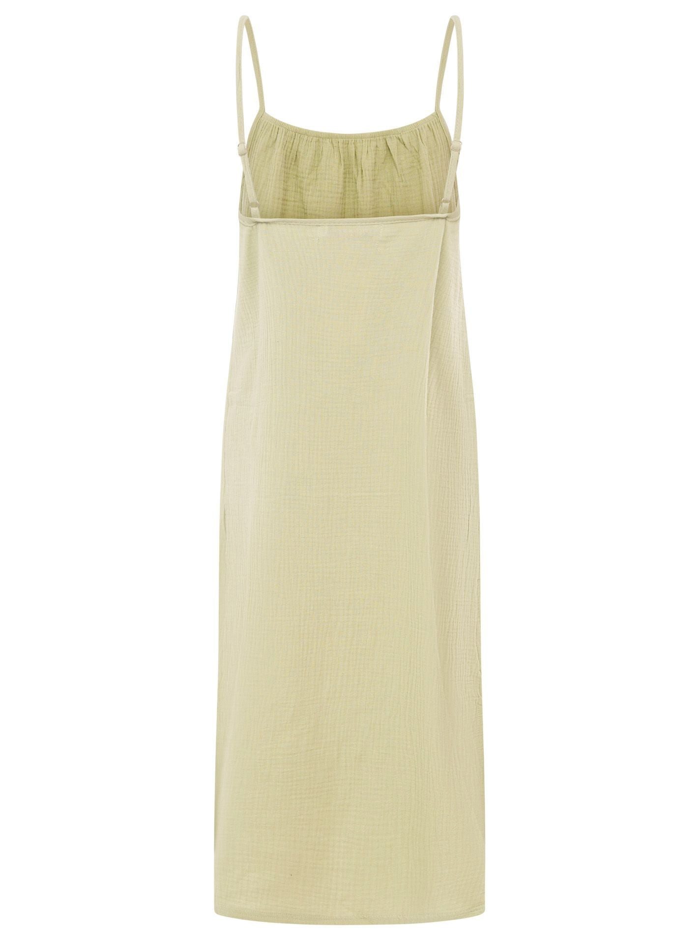 Zwillingsherz Trägerkleid Baumwoll Maxi Musselin "Uni"