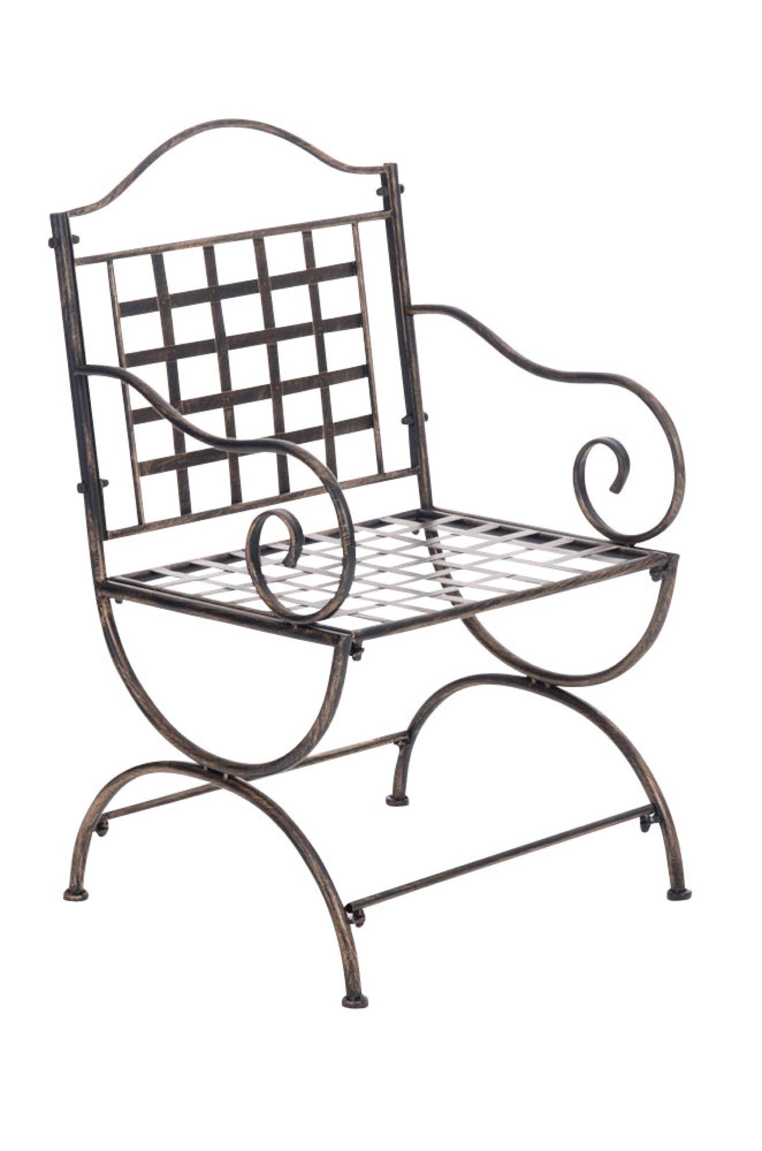 TPFGarden Gartenstuhl Loma - für Garten, Balkon, Terrasse - Farbe: bronze (Hochwertiger und stabiler Metallstuhl aus handgefertigtem Eisen, 1 St), Balkonstuhl, Bistrostuhl - Maße (TxBxH): 53 x 56 x 92cm | Stühle