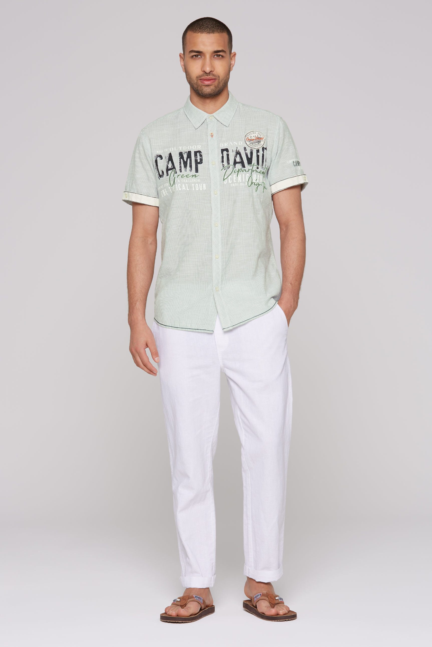 CAMP DAVID Kurzarmhemd aus Baumwolle