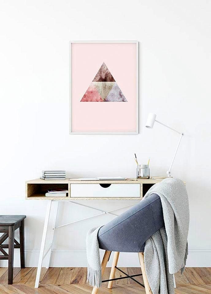 Formen, St), Komar Top Red, Kunst Schlafzimmer, Wohnzimmer (1 Triangles Poster Kinderzimmer,