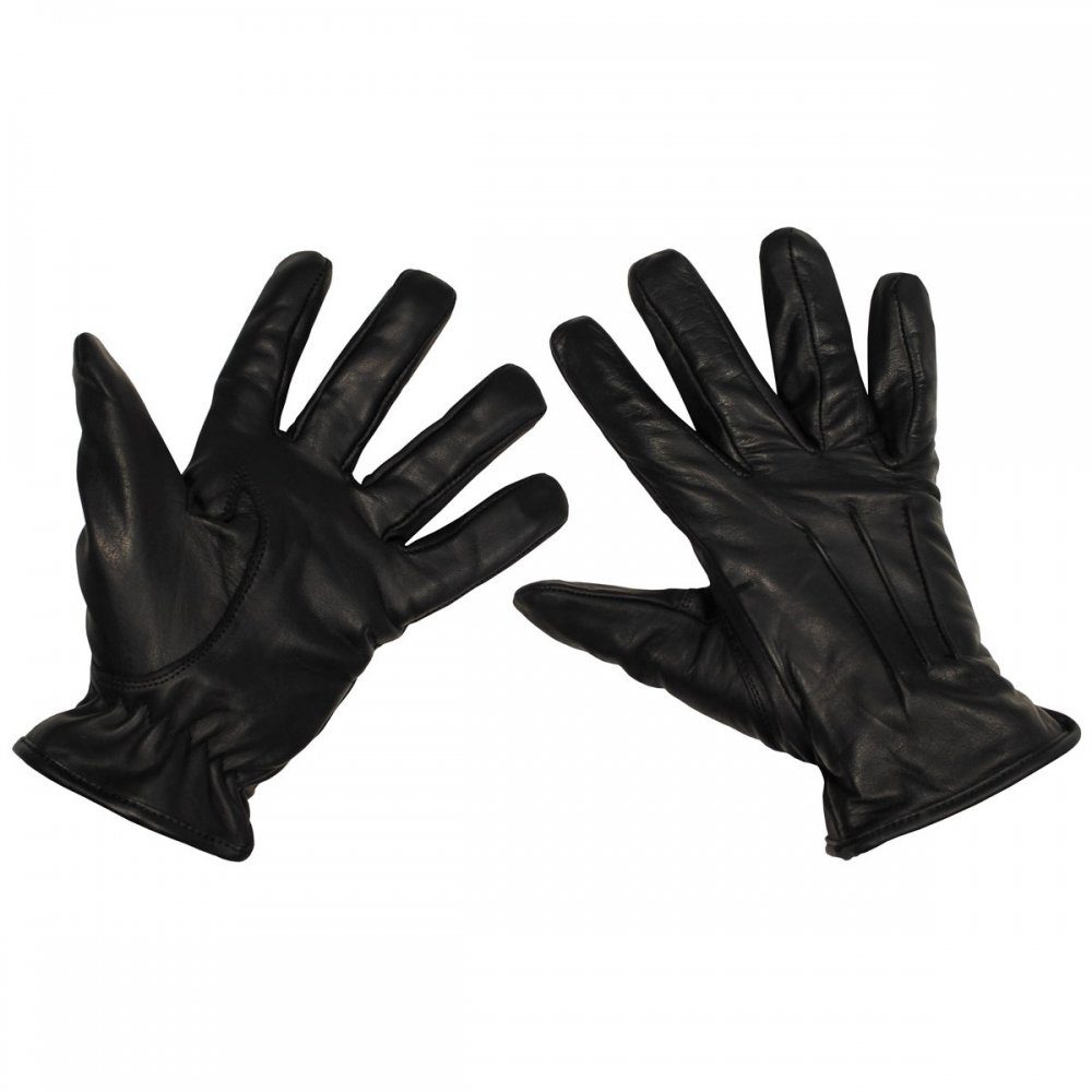 MFH Lederhandschuhe Lederhandschuhe, SAFETY, schwarz, schnitthemmend S 