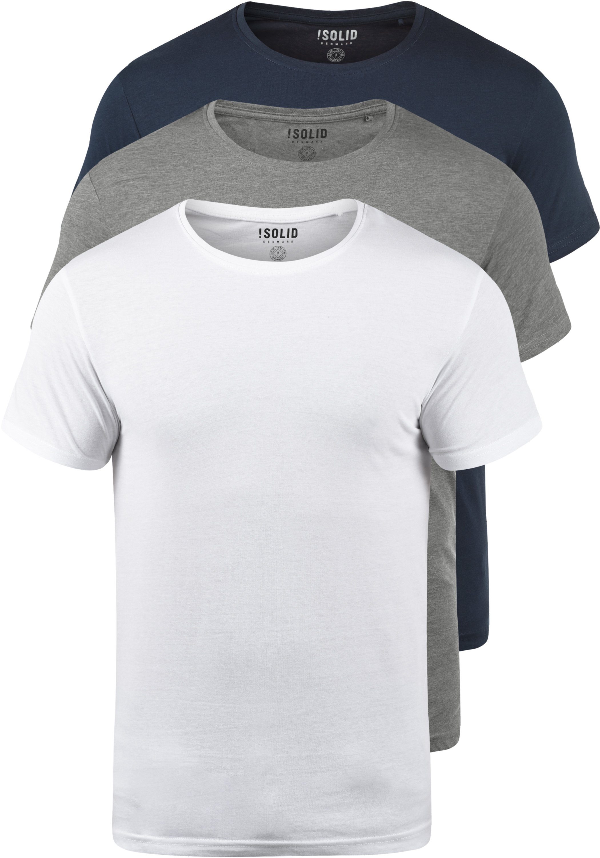 !Solid Rundhalsshirt SDPortas T-Shirts im 3er-Pack