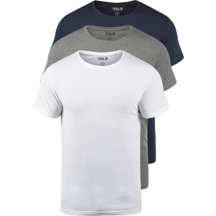 !Solid Rundhalsshirt SDPortas T-Shirts im 3er-Pack