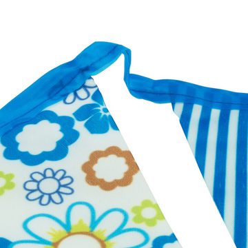 Goodymax Hängedekoration Wimpelkette Polyester Stoff mit Muster / Blumen Streifen Punkte, 12 Wimpel á 14 x 20 cm